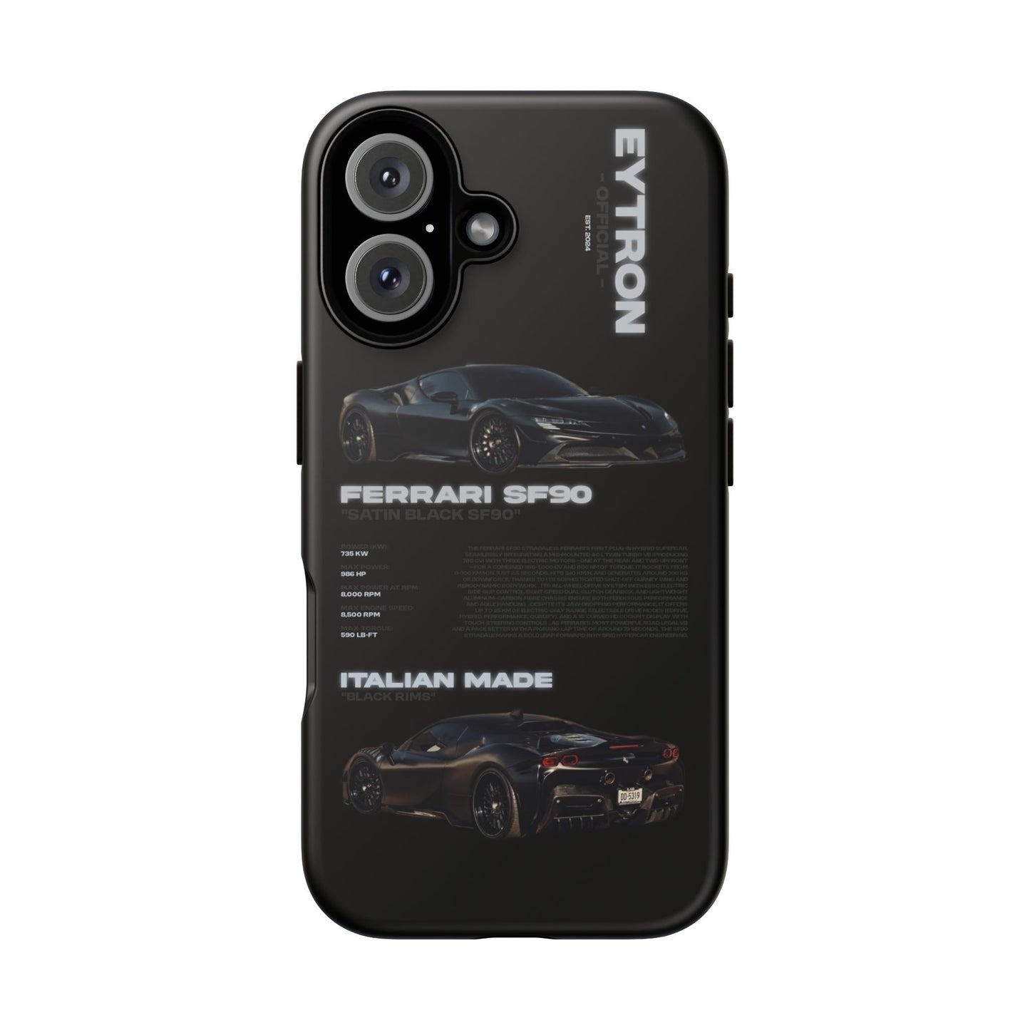 "Satin Black SF90" Sturdy Case