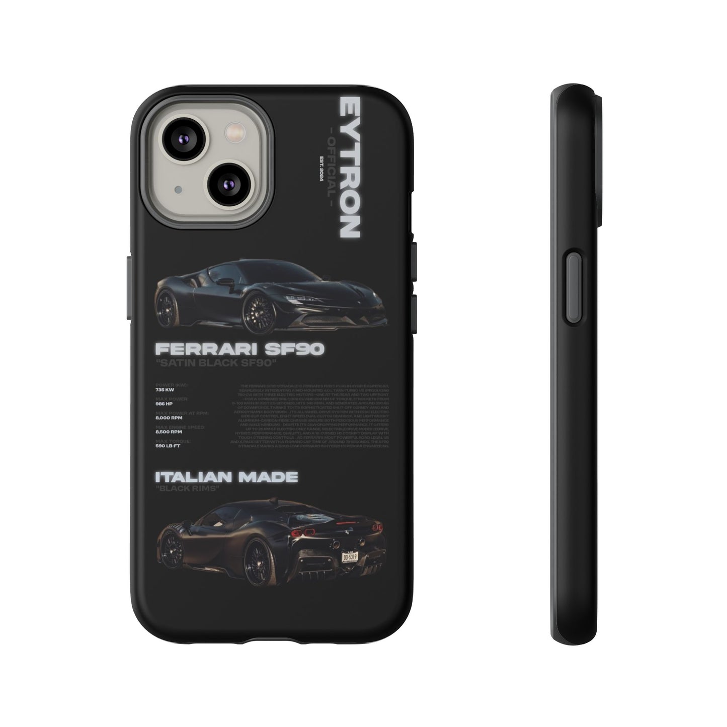 "Satin Black SF90" Sturdy Case