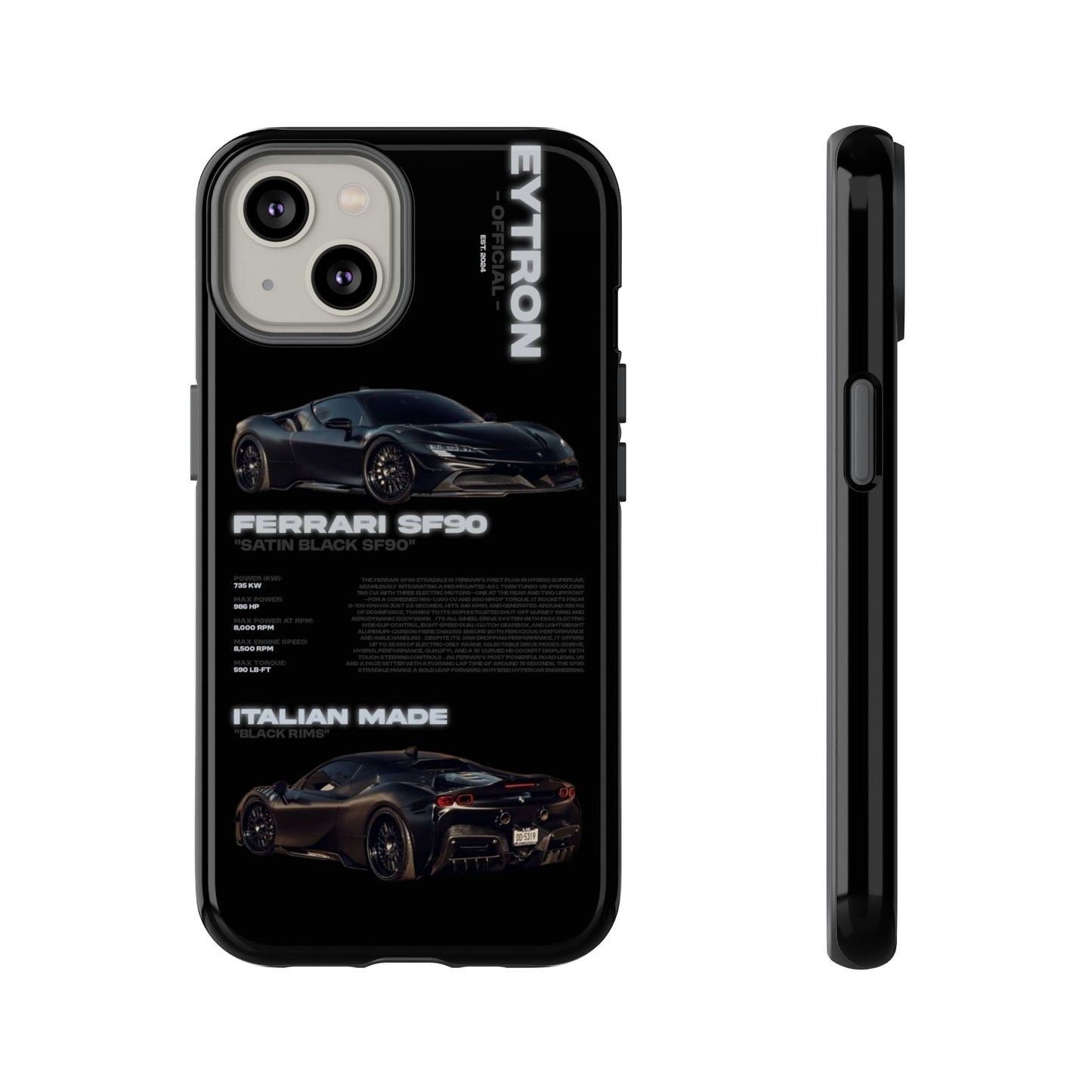 "Satin Black SF90" Sturdy Case
