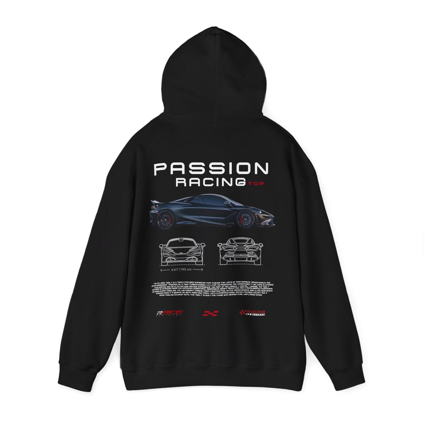 "McLaren 765LT V2" Premium Hoodie