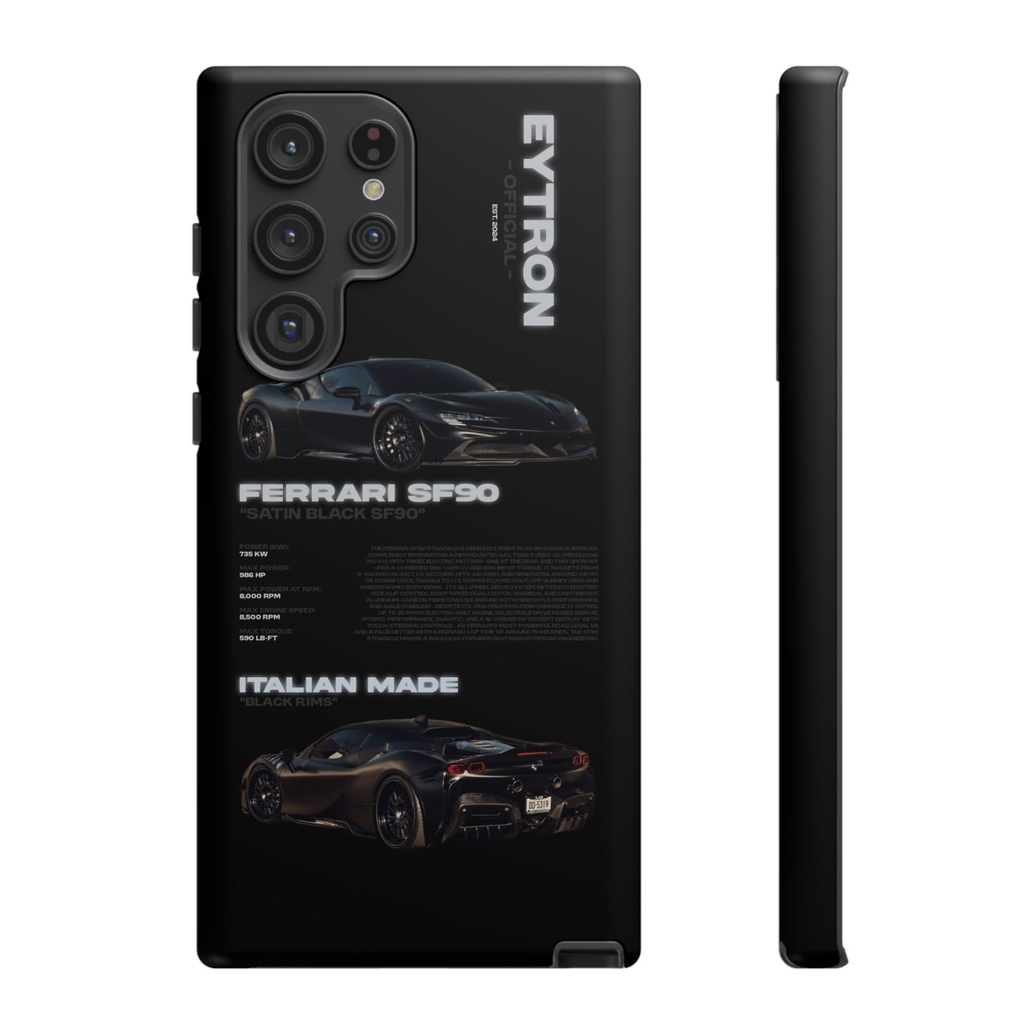 "Satin Black SF90" Sturdy Case