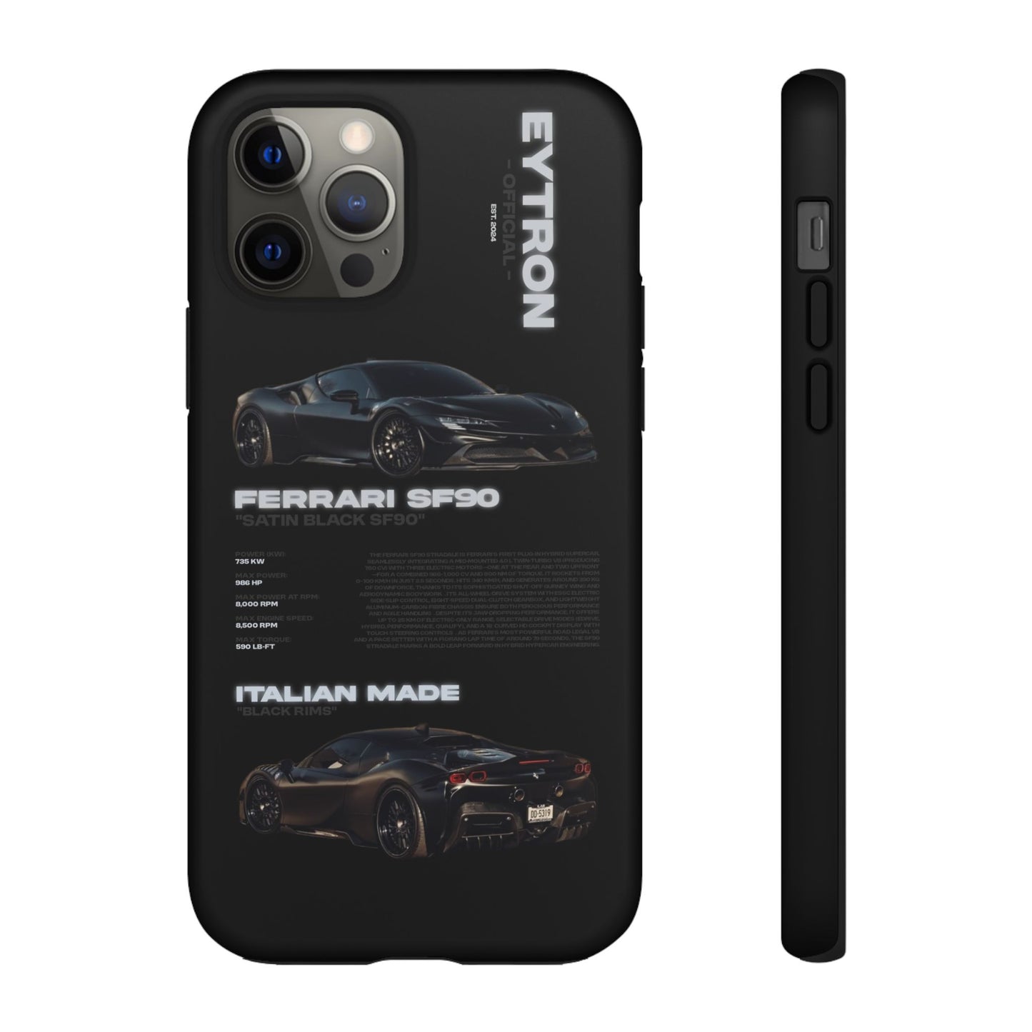 "Satin Black SF90" Sturdy Case