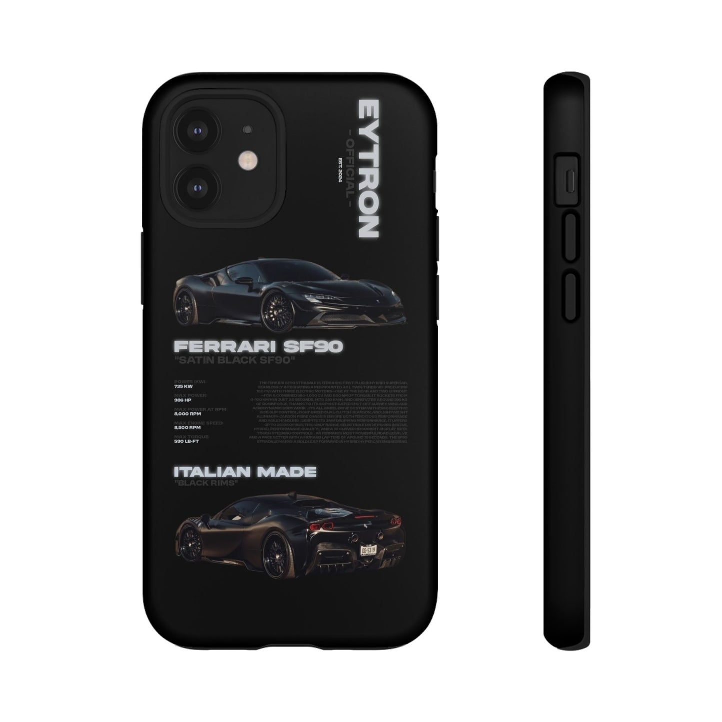 "Satin Black SF90" Sturdy Case