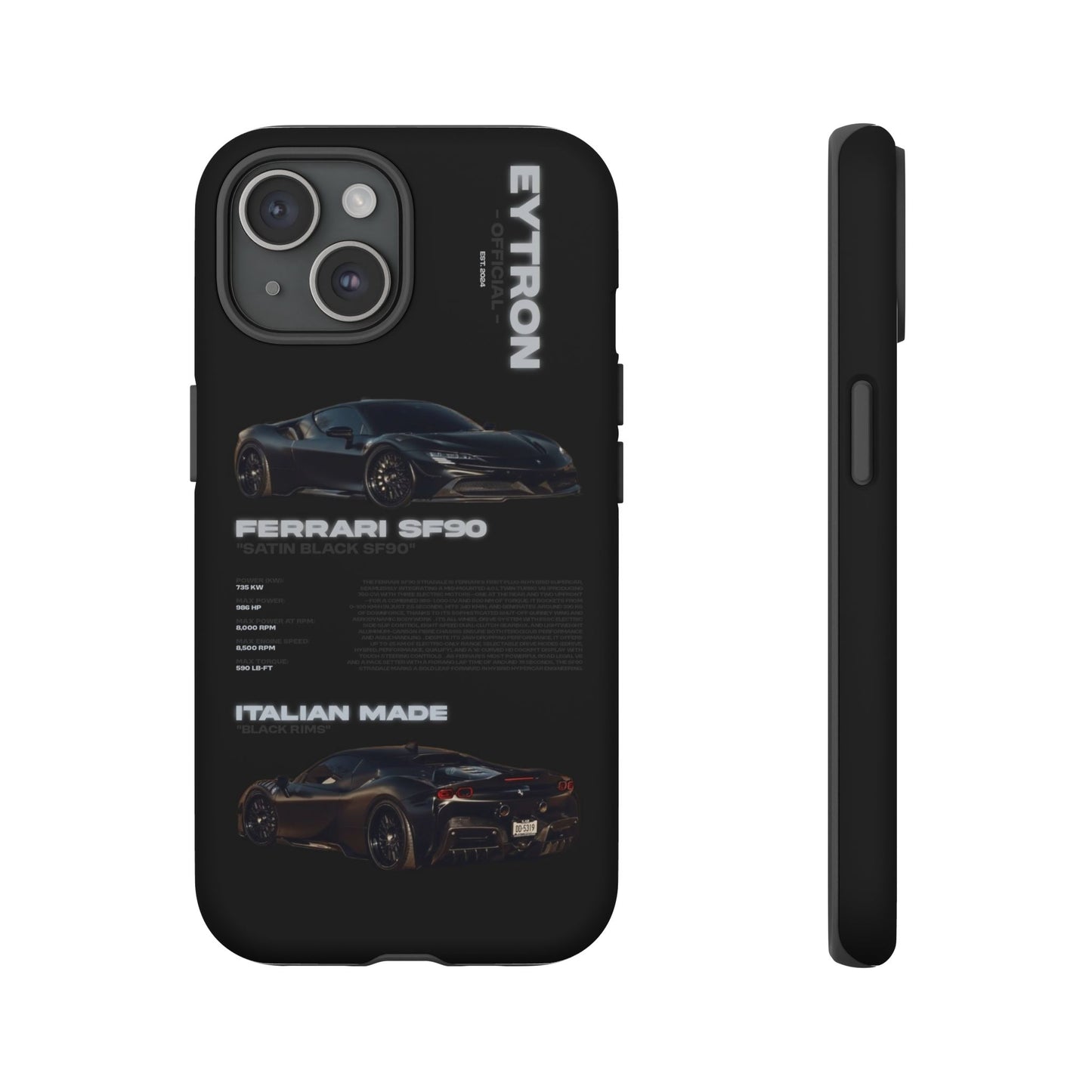 "Satin Black SF90" Sturdy Case