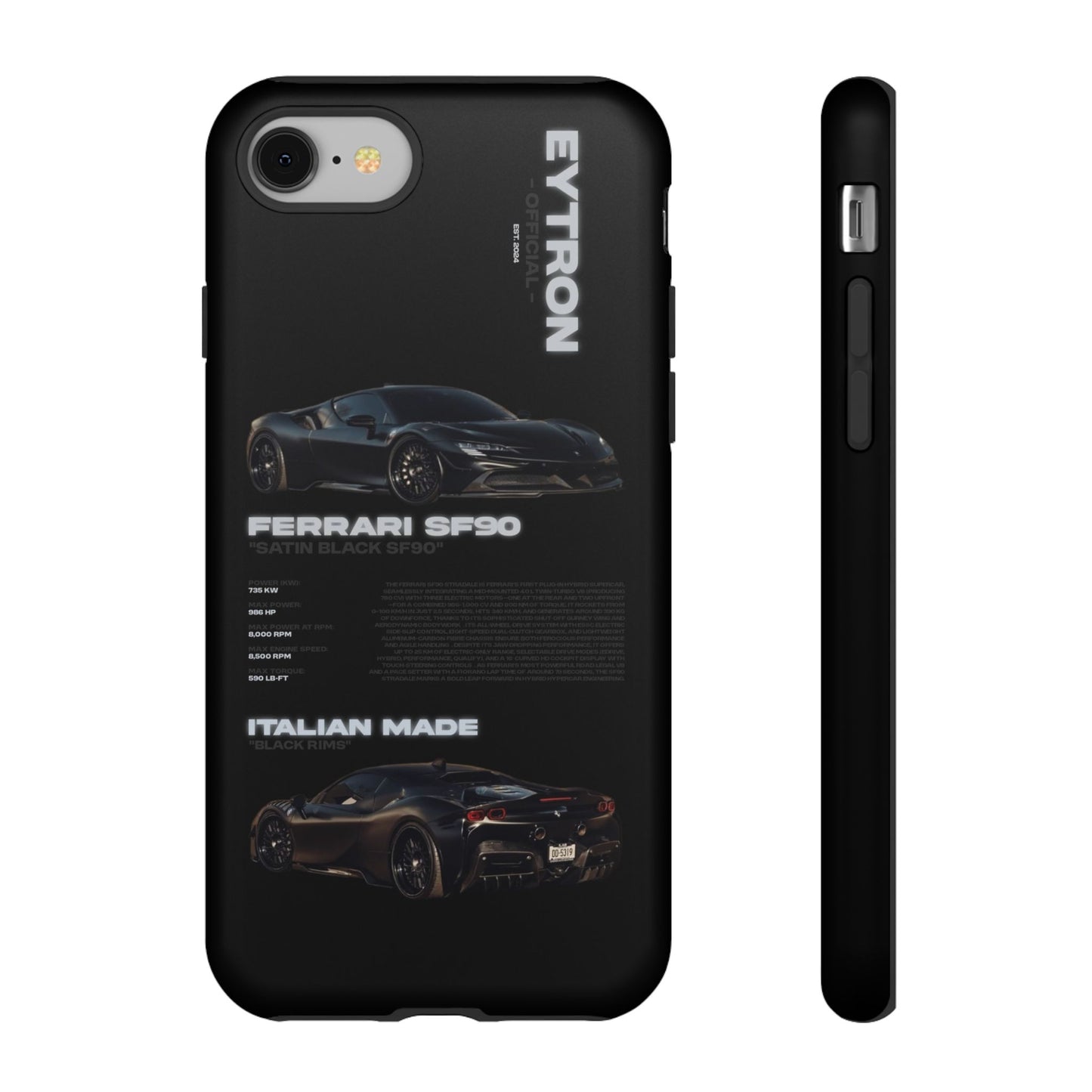 "Satin Black SF90" Sturdy Case