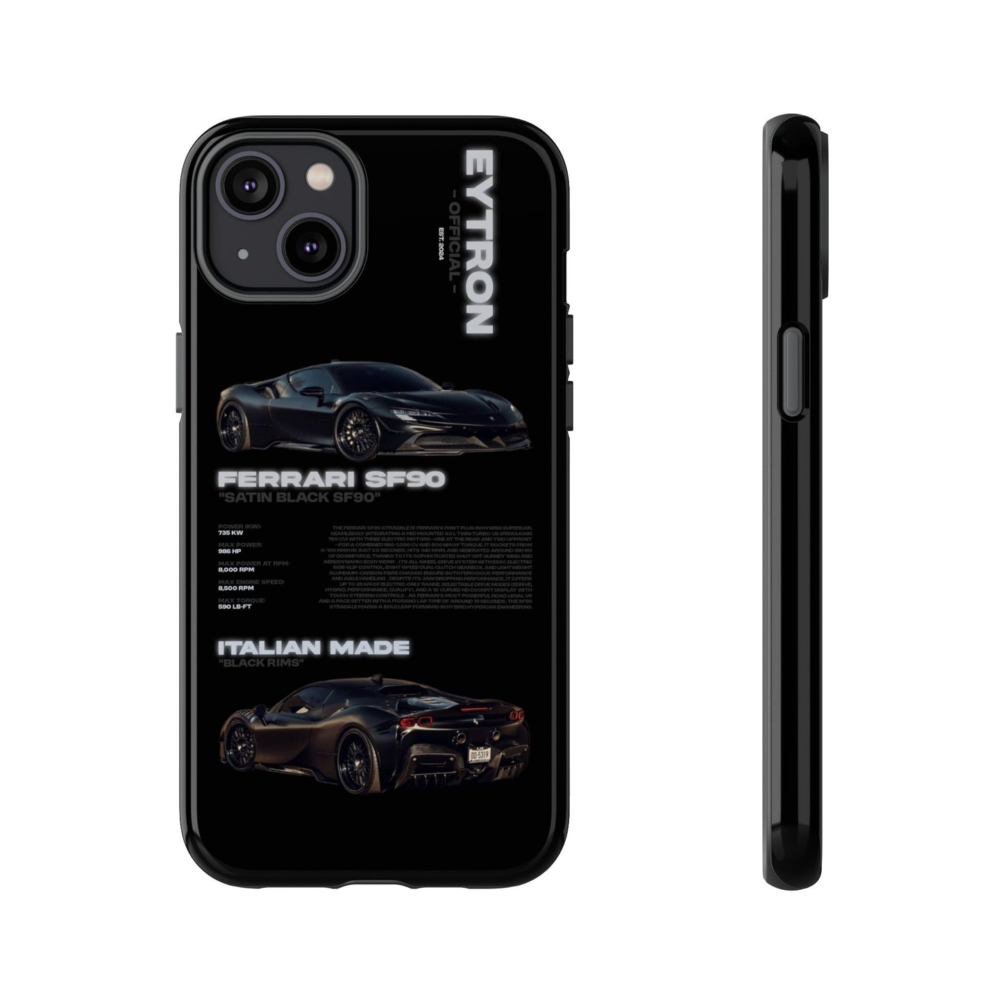 "Satin Black SF90" Sturdy Case