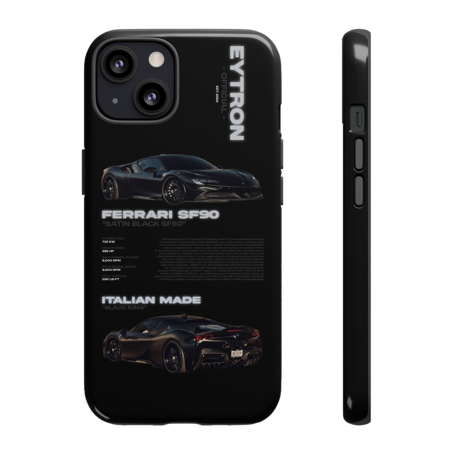 "Satin Black SF90" Sturdy Case