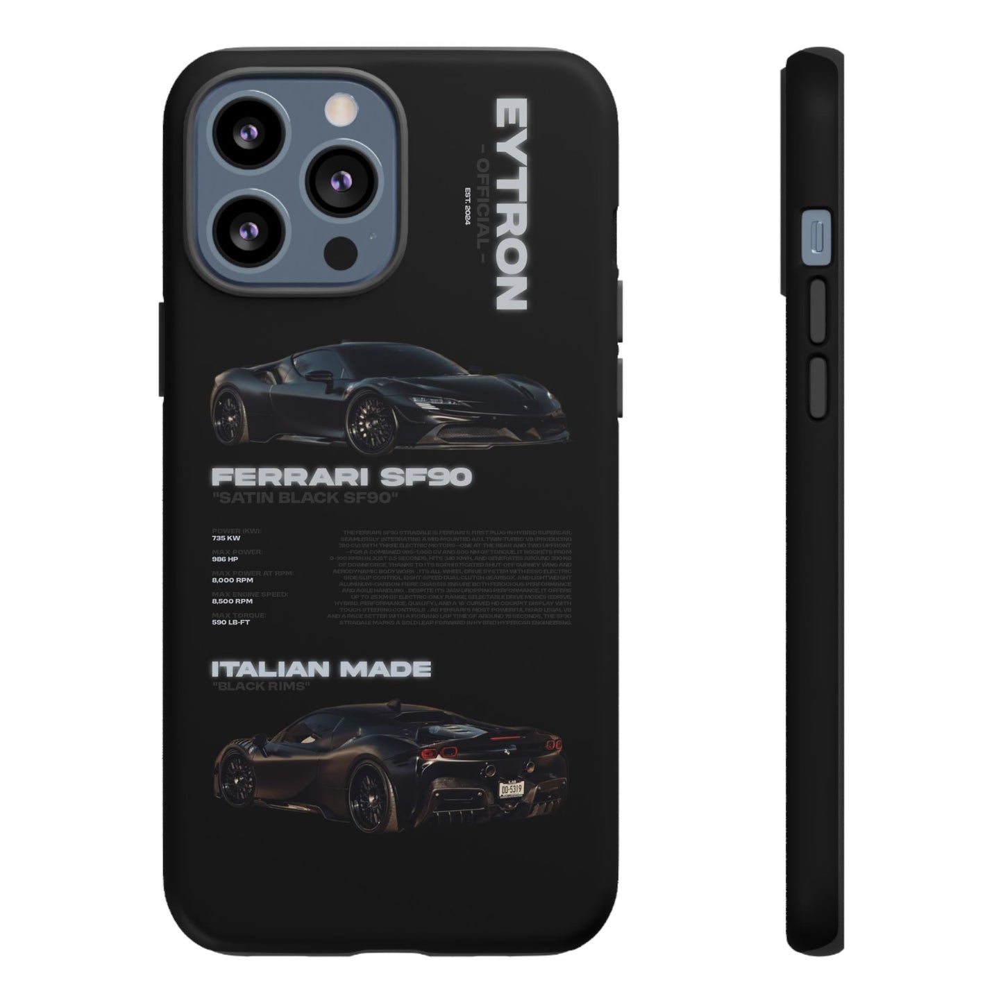 "Satin Black SF90" Sturdy Case