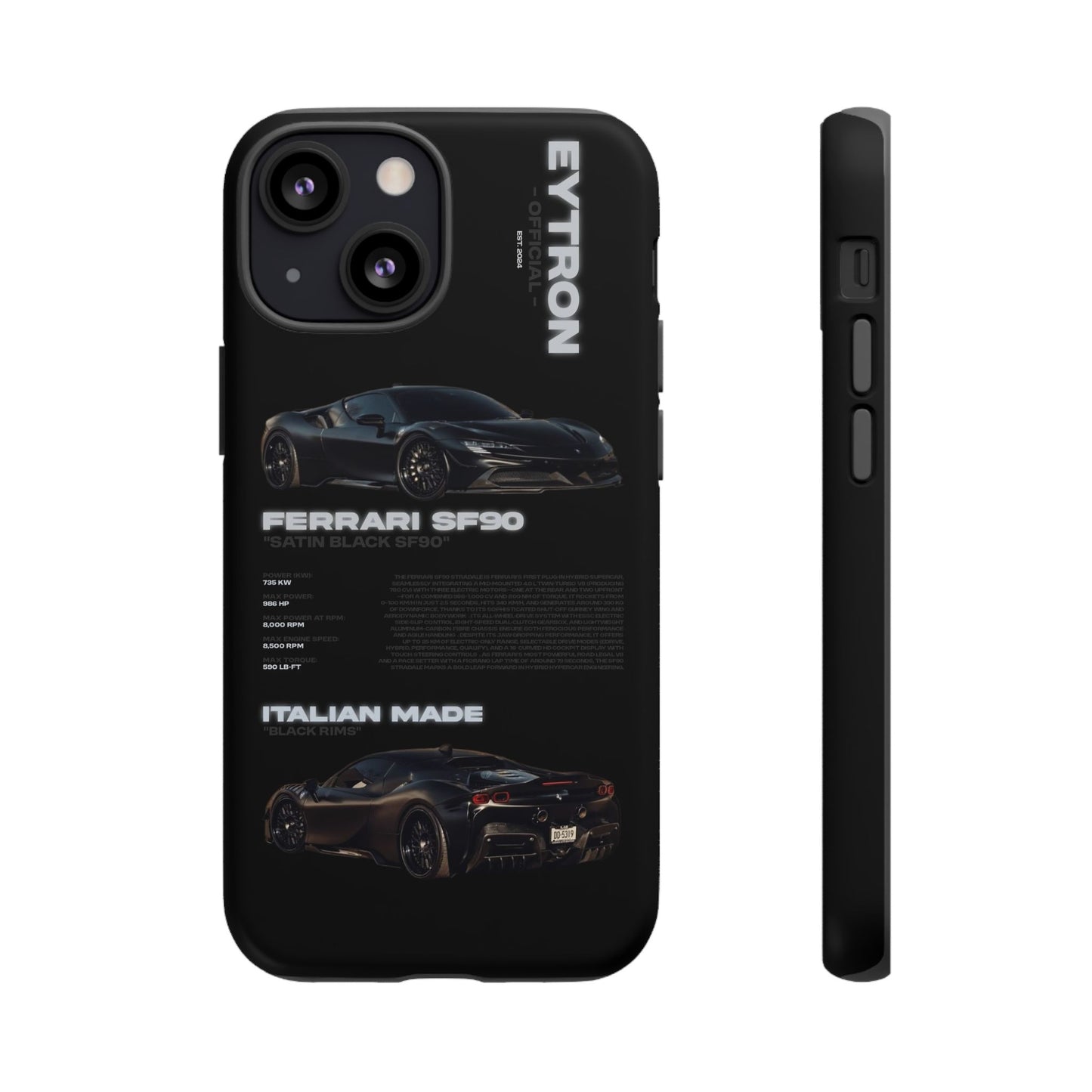 "Satin Black SF90" Sturdy Case