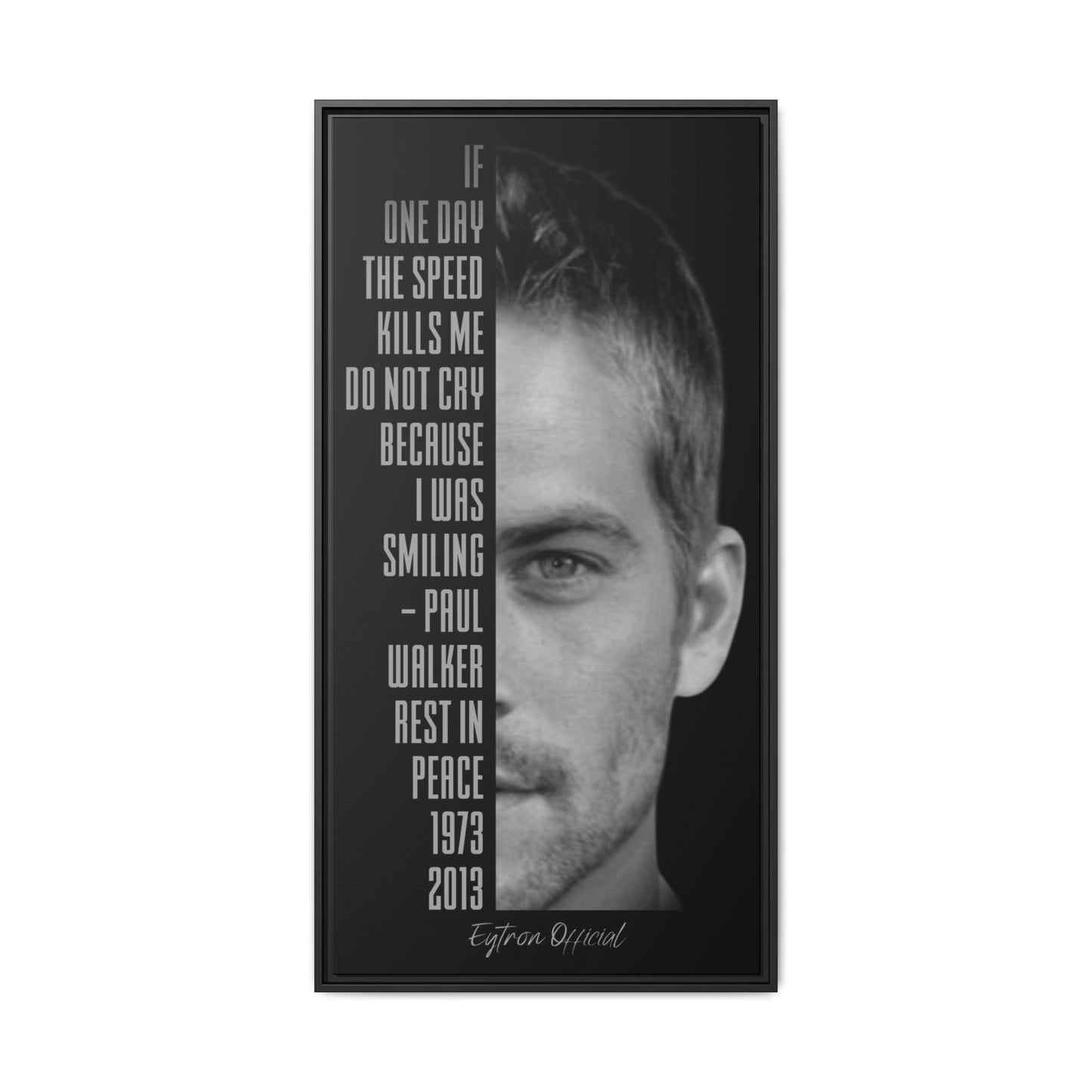 "PW" Framed Matte Canvas