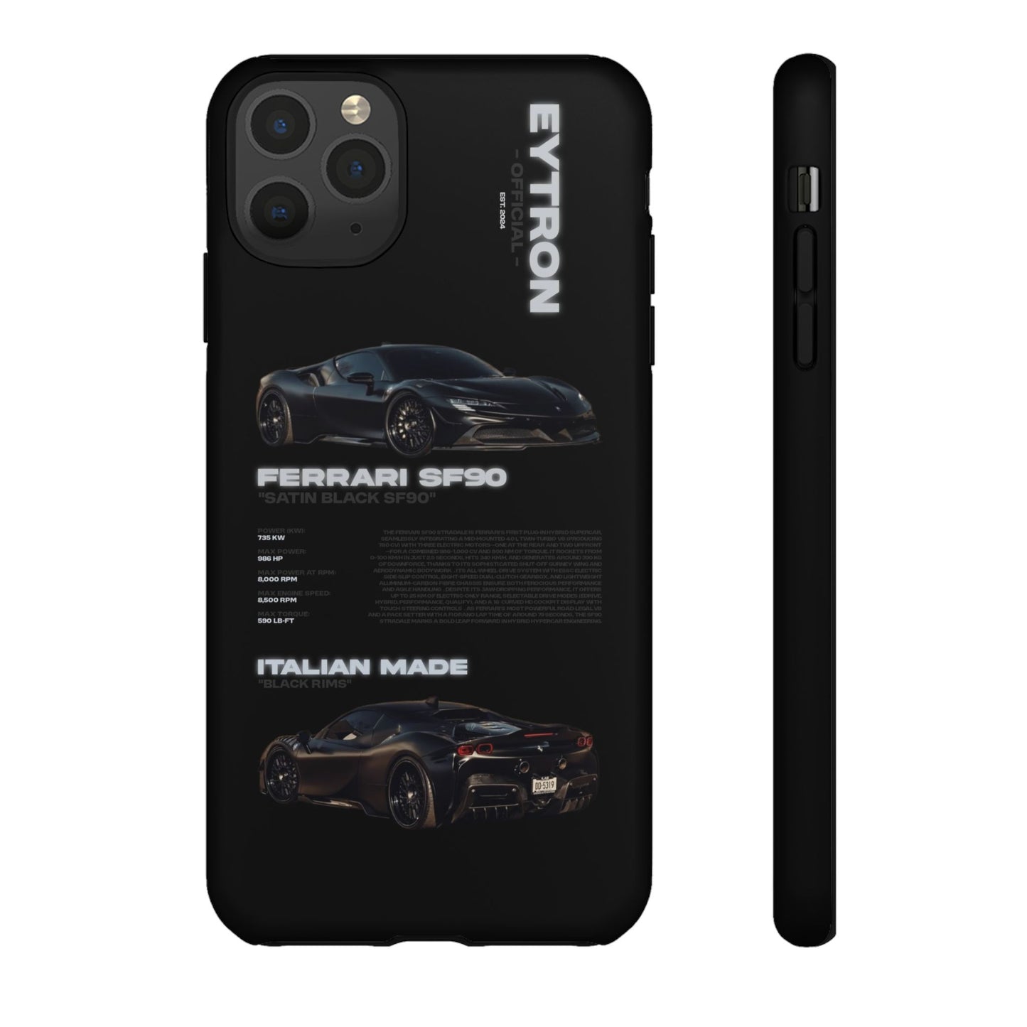 "Satin Black SF90" Sturdy Case