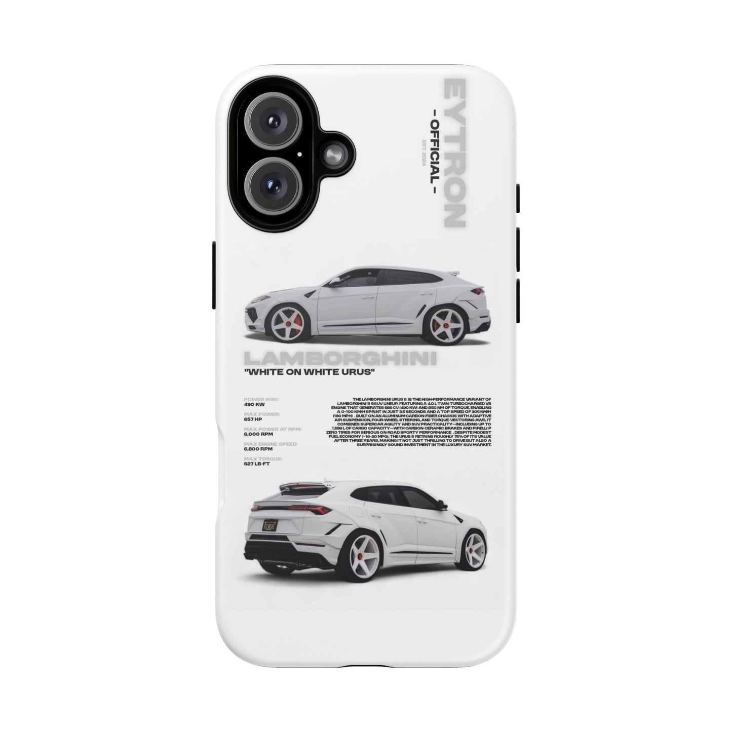 "White On White Urus" Sturdy Case