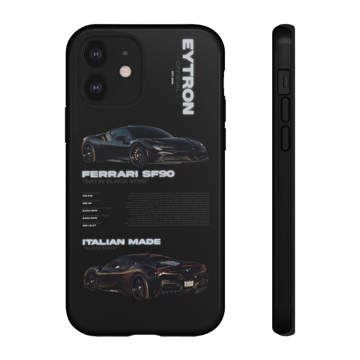 "Satin Black SF90" Sturdy Case