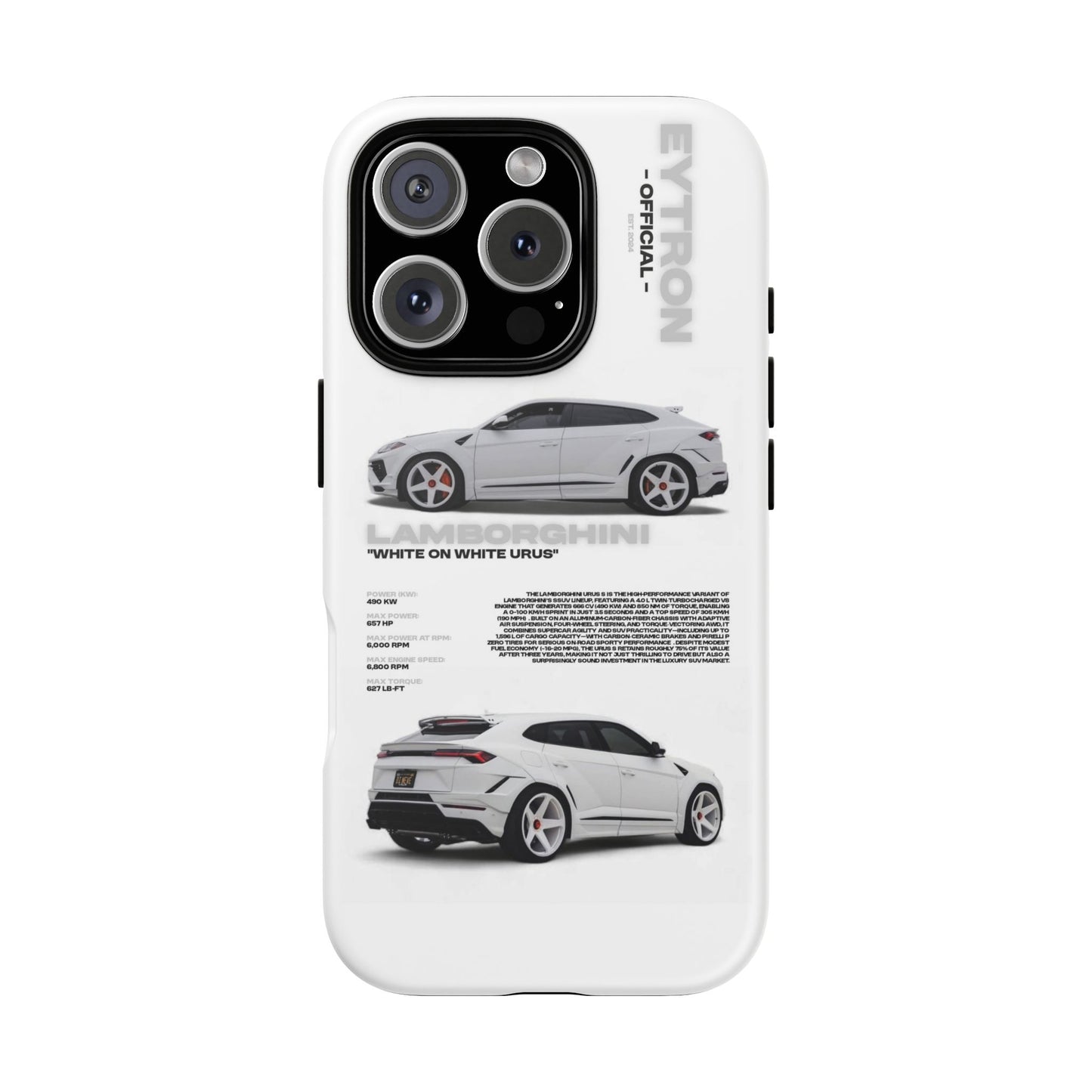 "White On White Urus" Sturdy Case