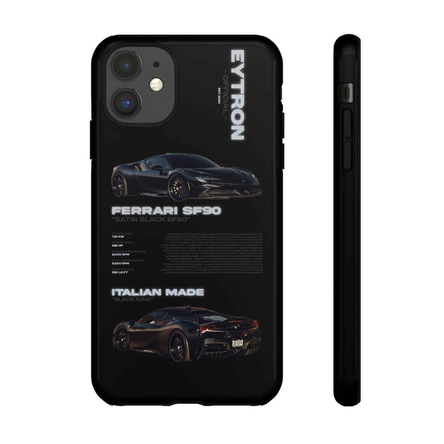 "Satin Black SF90" Sturdy Case