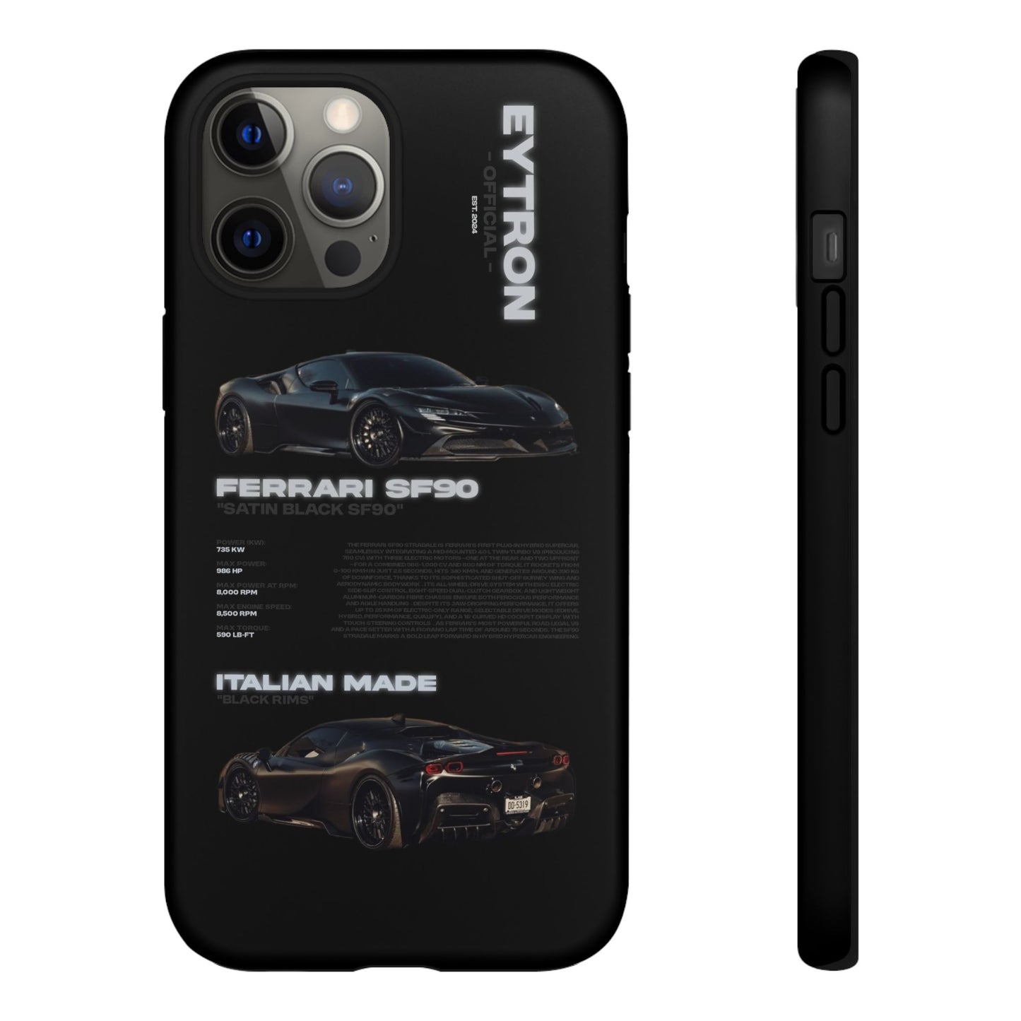"Satin Black SF90" Sturdy Case