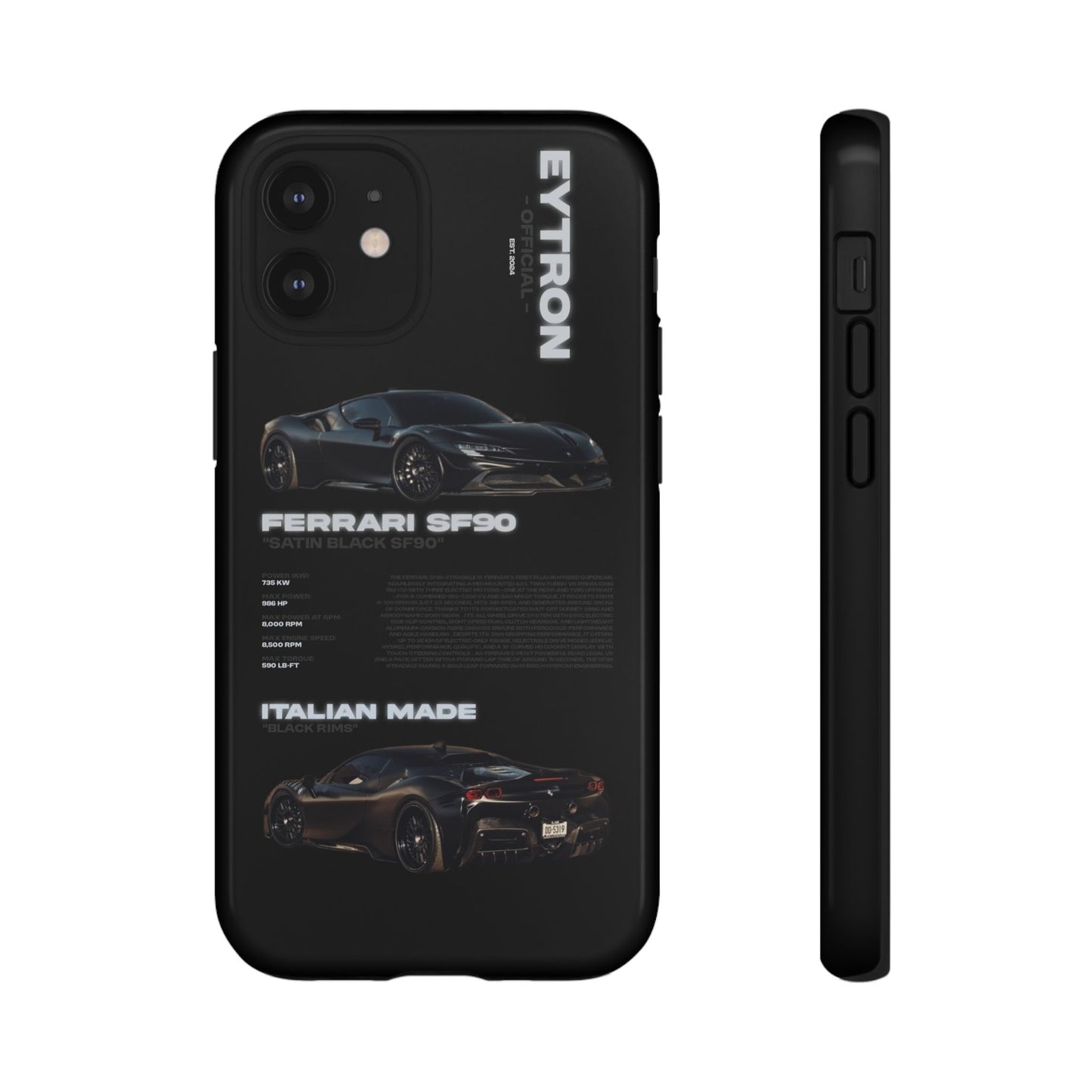 "Satin Black SF90" Sturdy Case