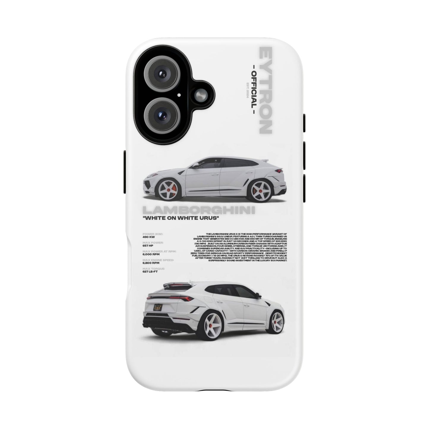"White On White Urus" Sturdy Case