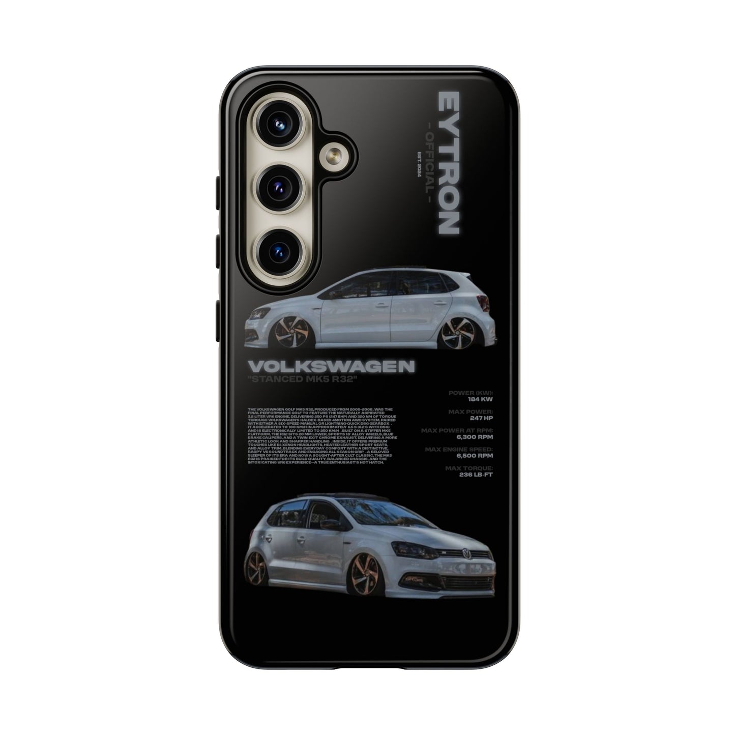 "Stanced MK5 R32" Sturdy Case