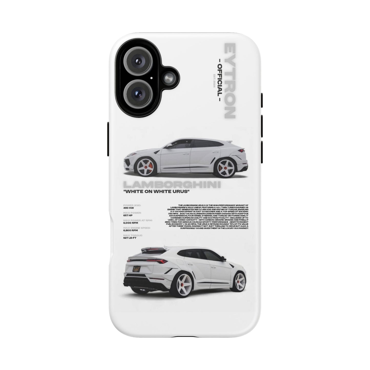 "White On White Urus" Sturdy Case