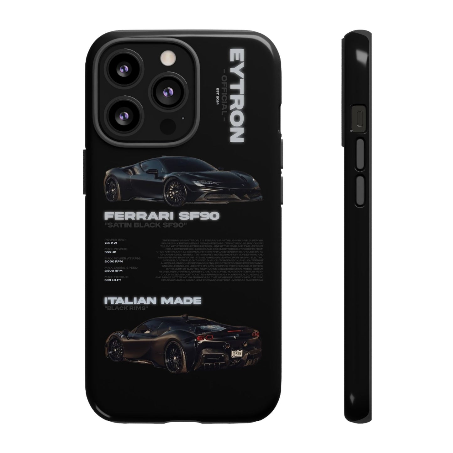 "Satin Black SF90" Sturdy Case