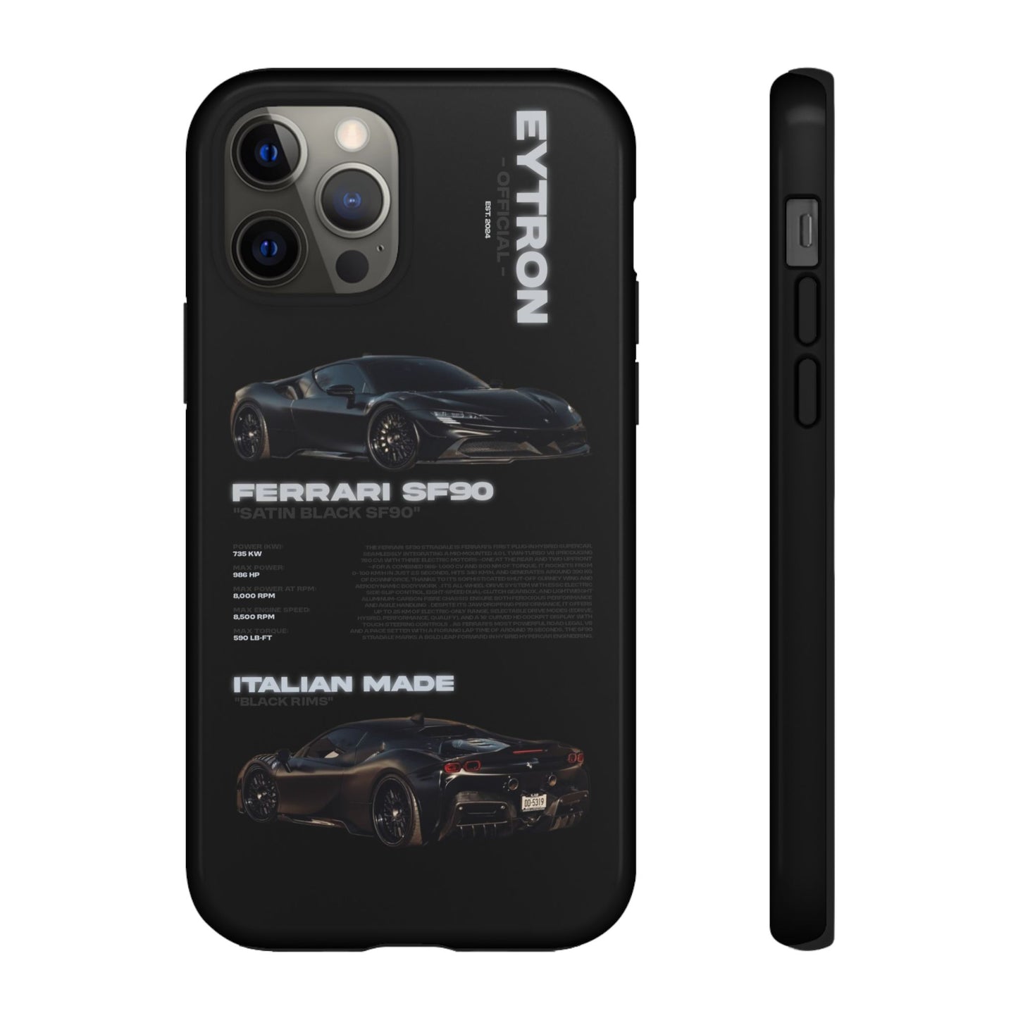 "Satin Black SF90" Sturdy Case