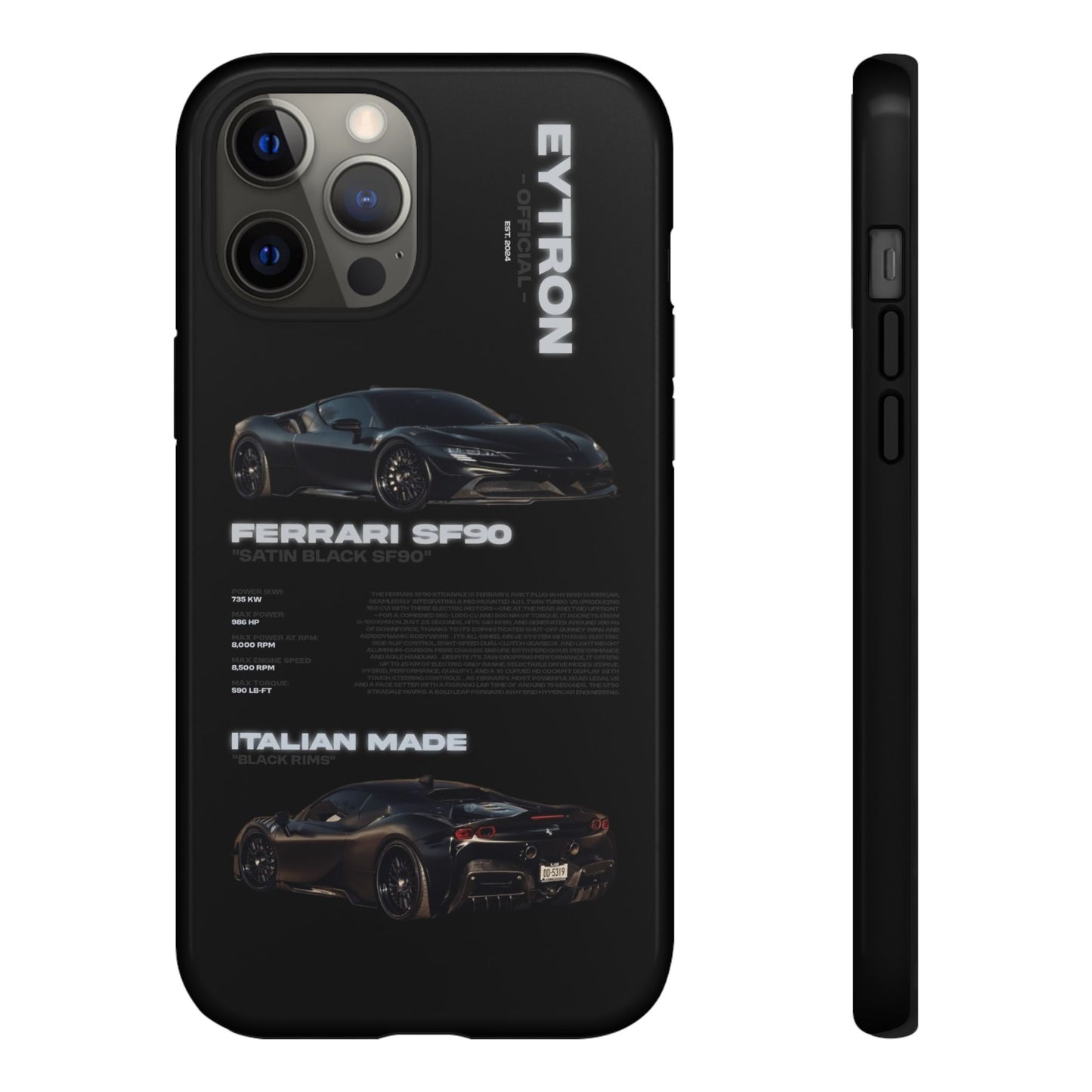 "Satin Black SF90" Sturdy Case