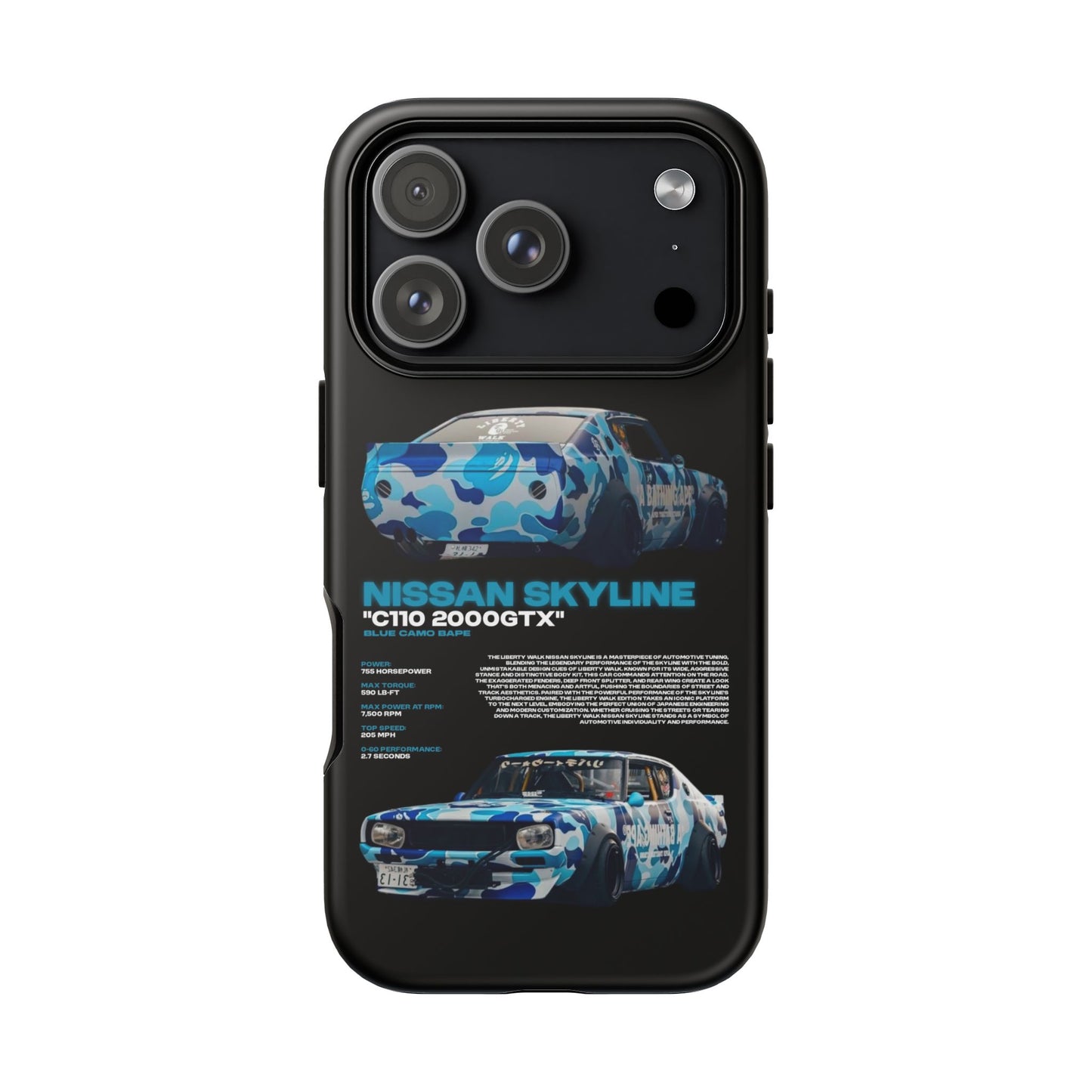 "Blue Camo Bape" Sturdy Case