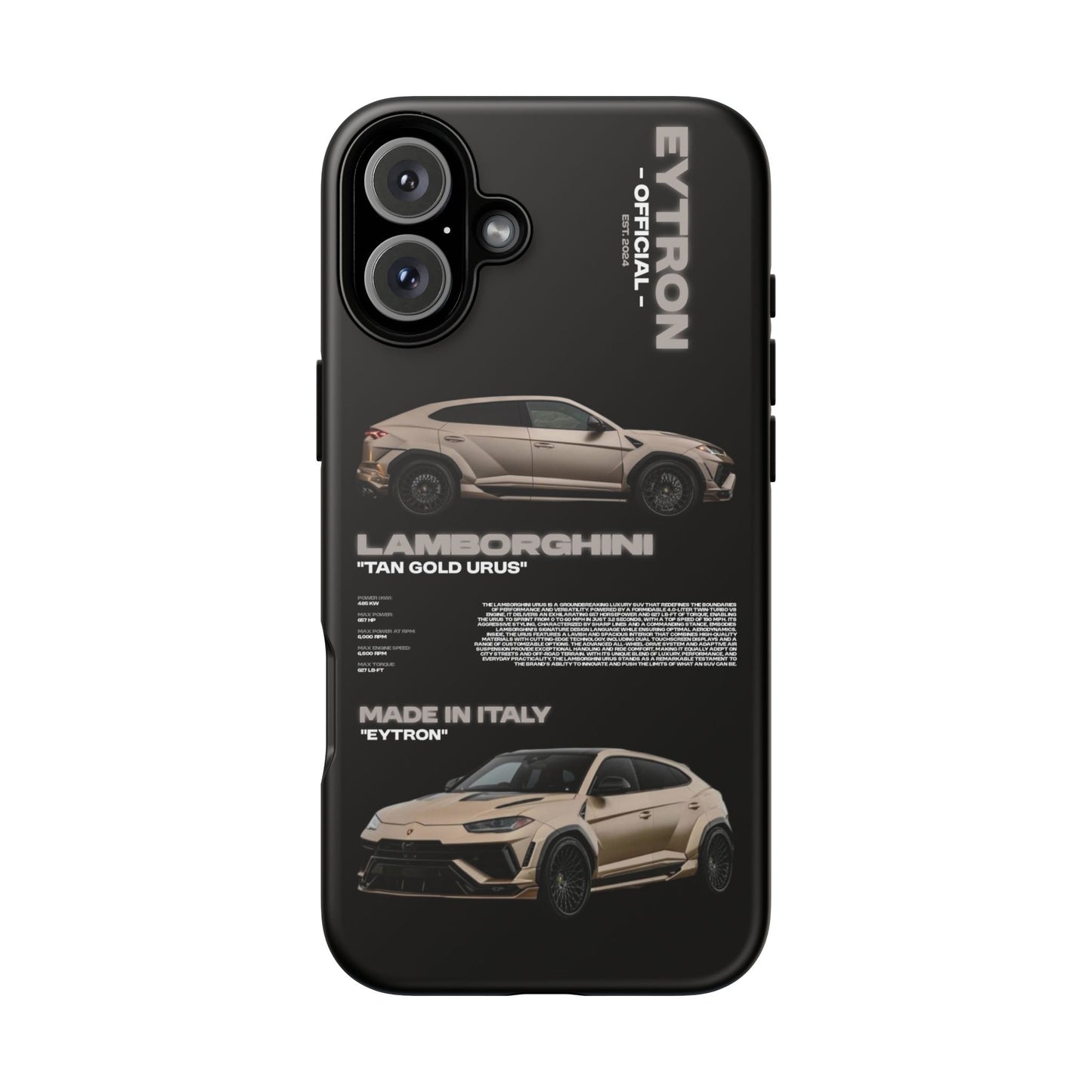 "Tan Gold Urus" Sturdy Case
