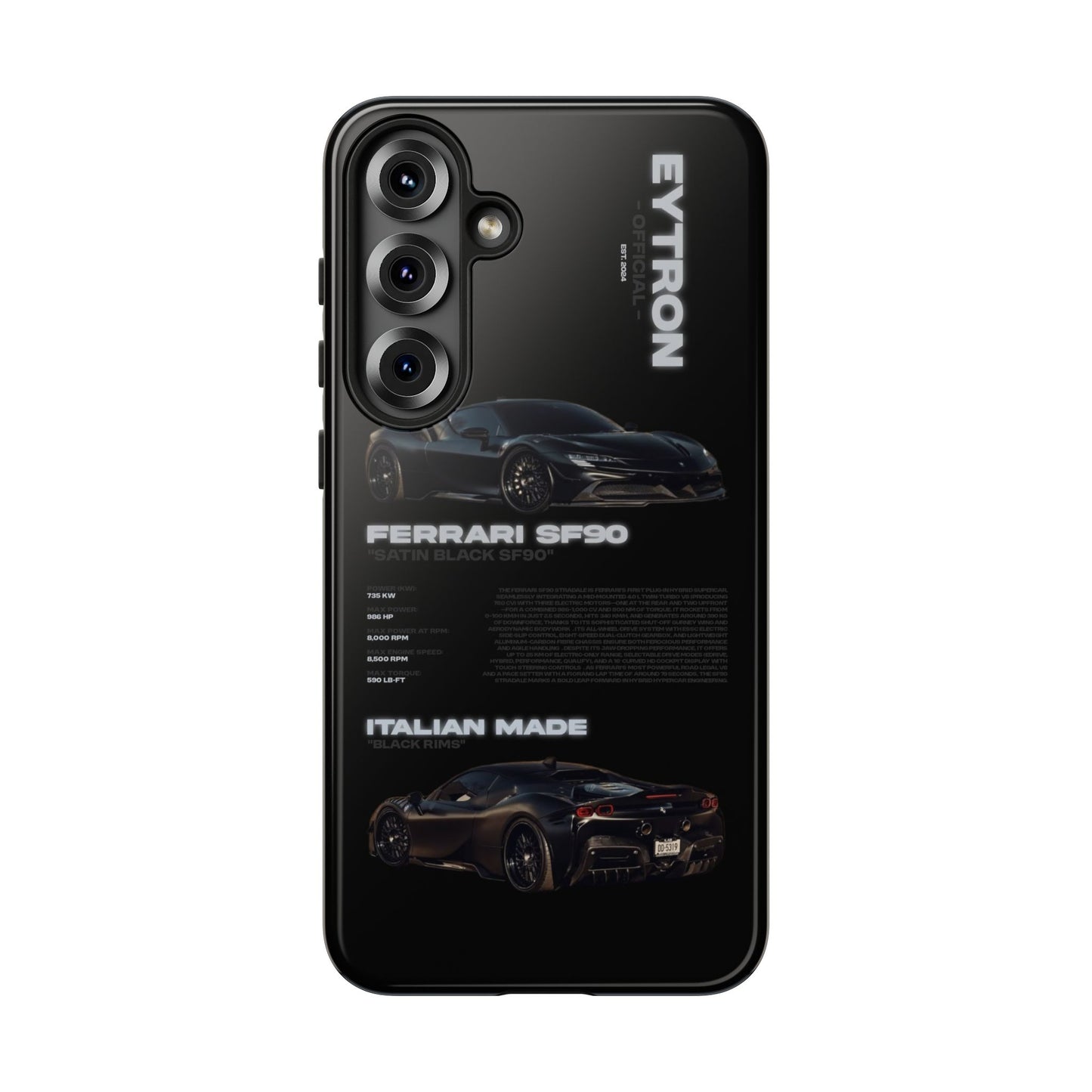 "Satin Black SF90" Sturdy Case