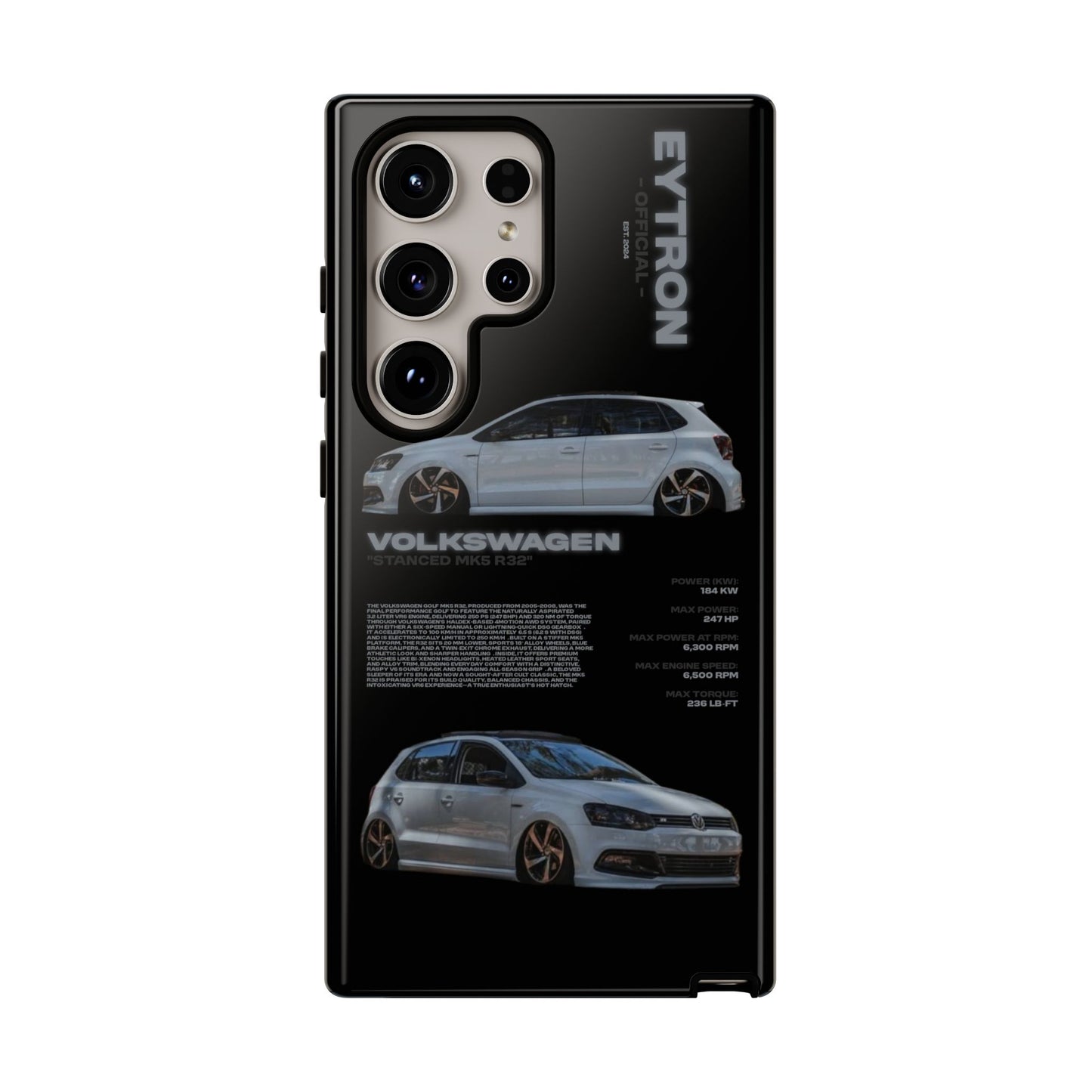 "Stanced MK5 R32" Sturdy Case