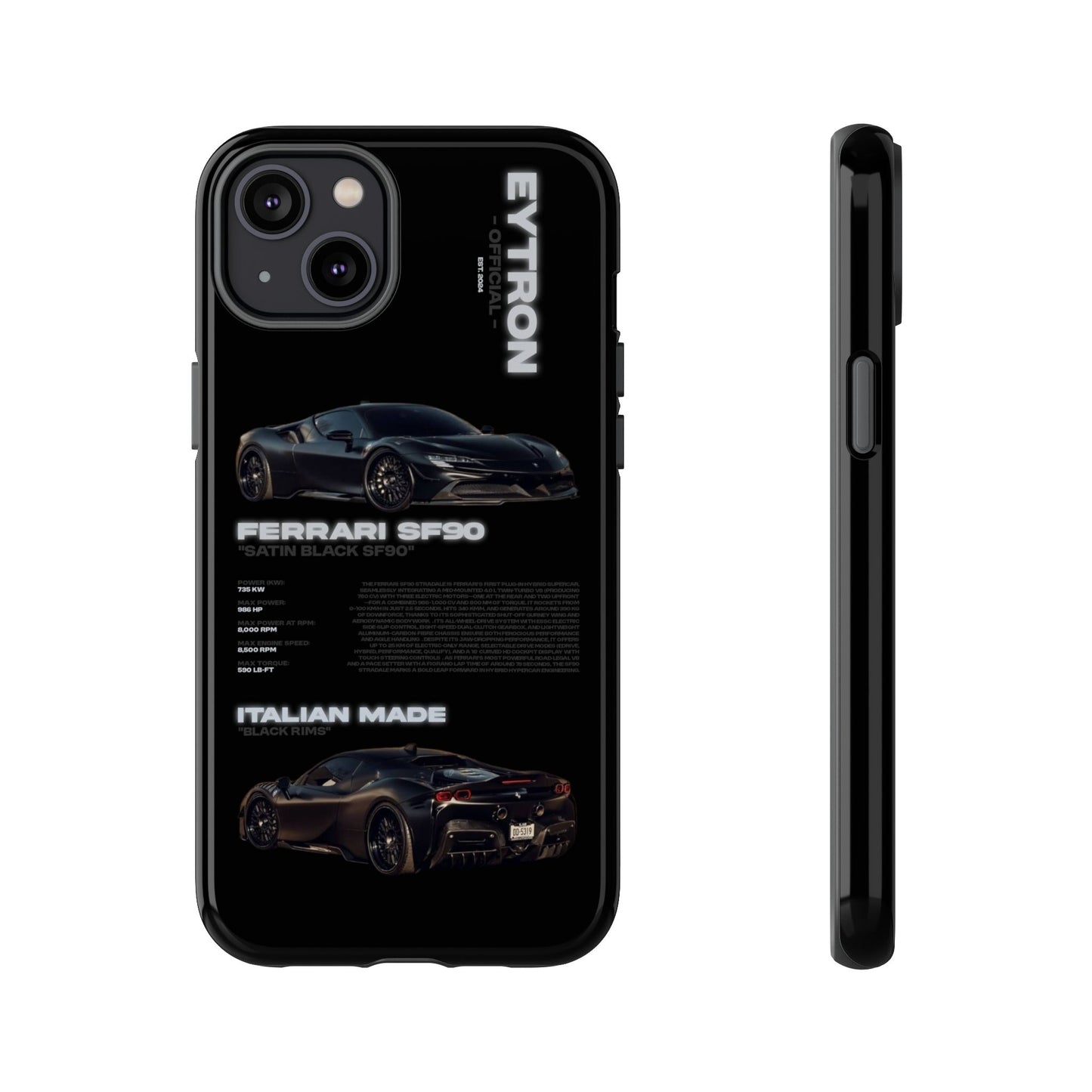 "Satin Black SF90" Sturdy Case