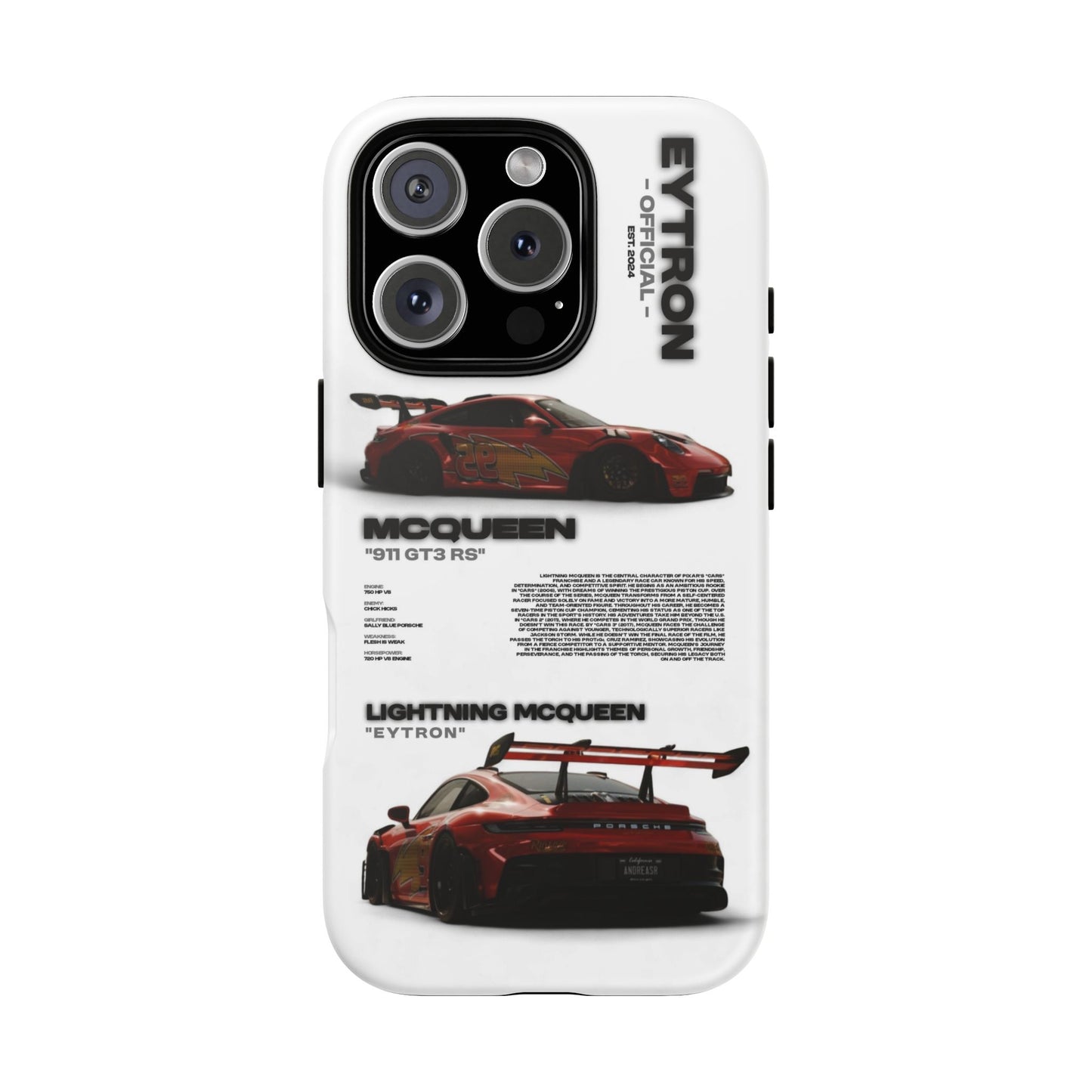 "McQueen" White Tough Case