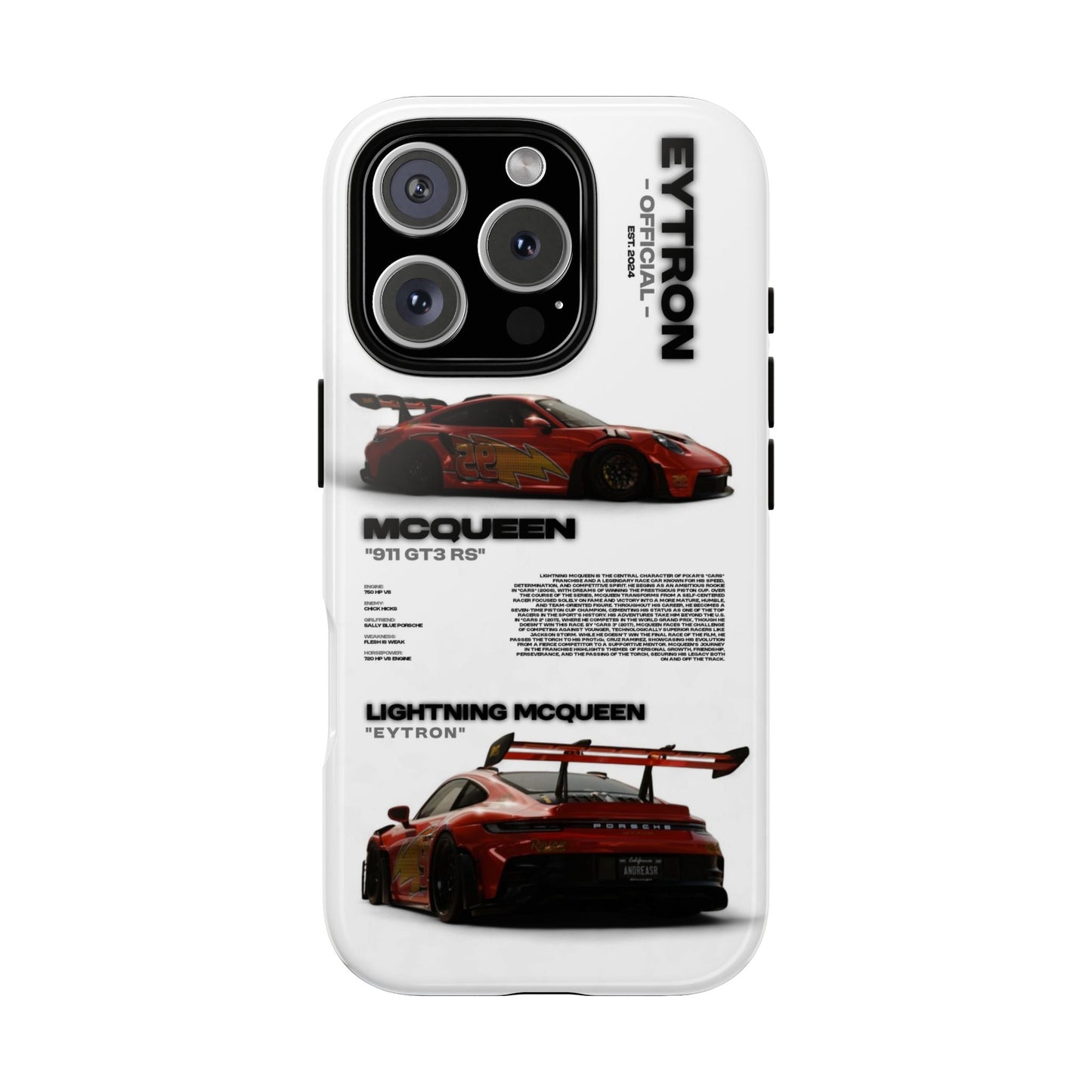 "McQueen" White Tough Case