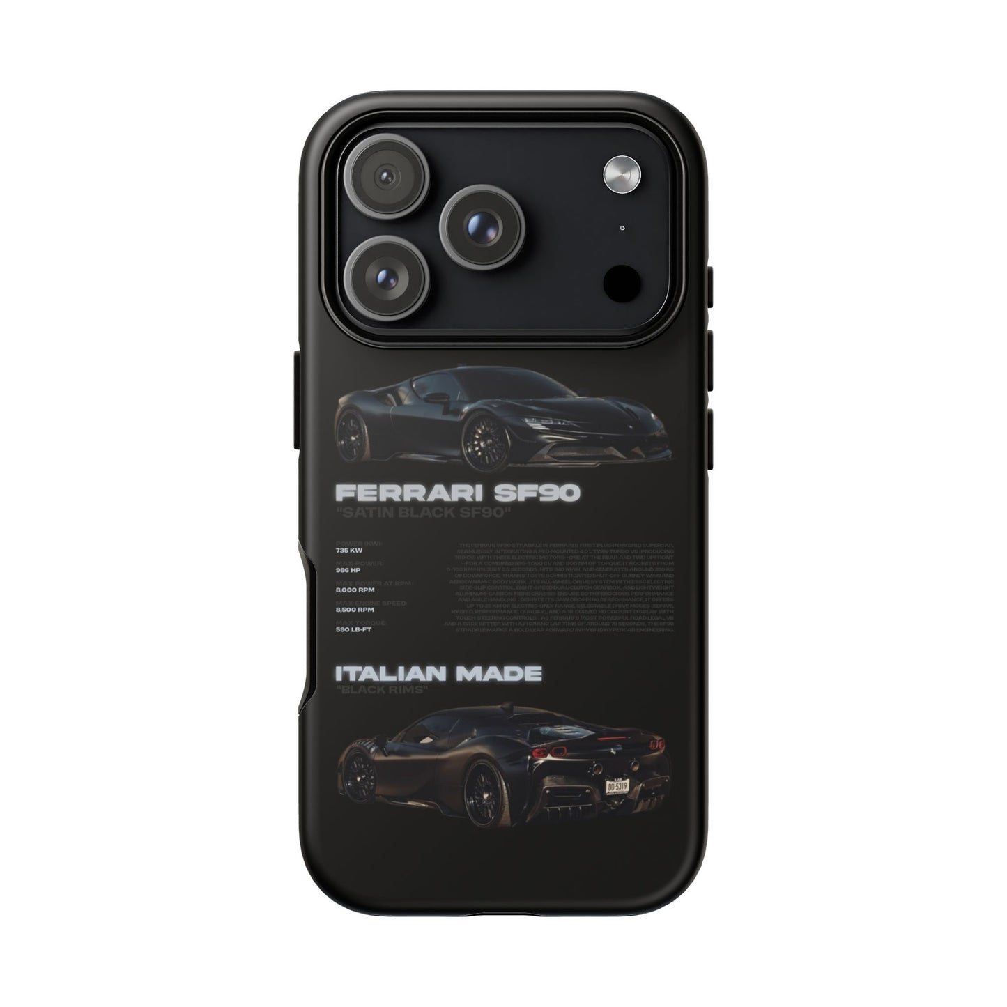 "Satin Black SF90" Sturdy Case