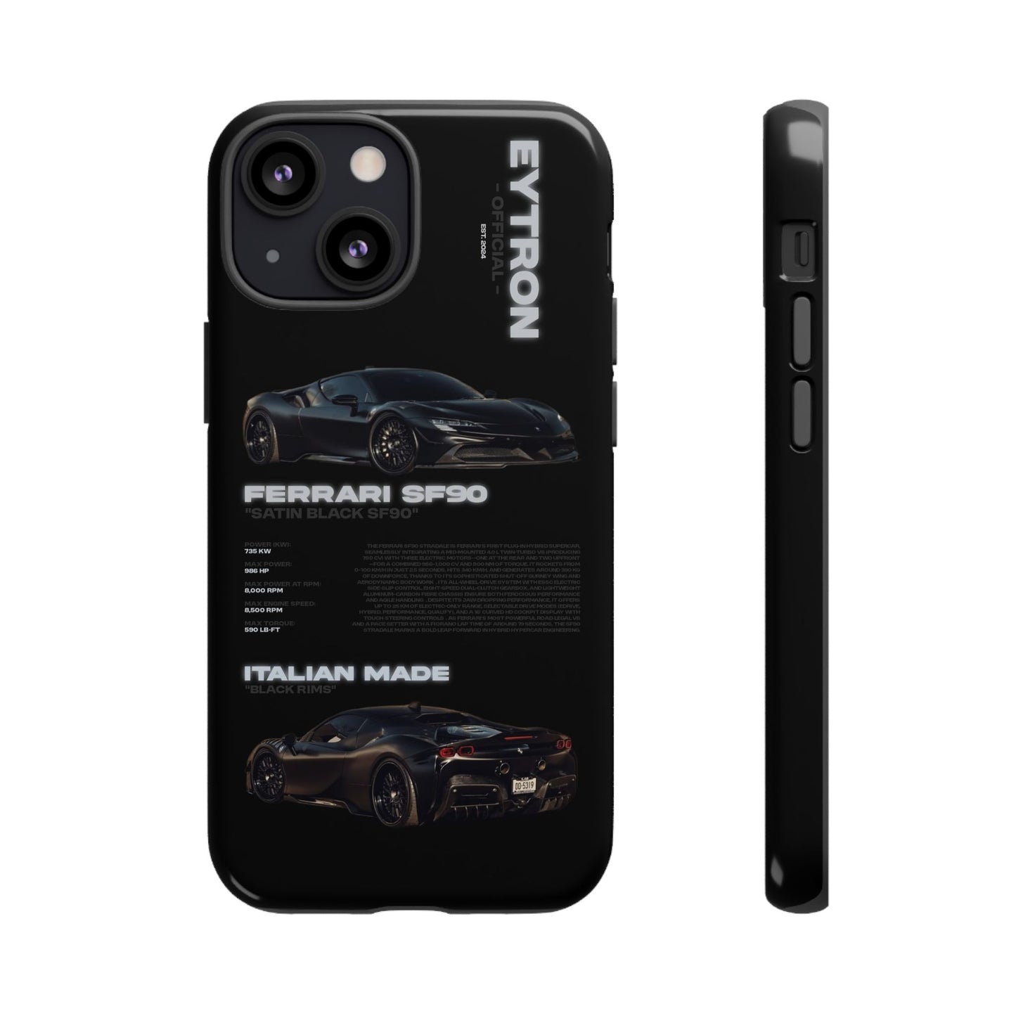 "Satin Black SF90" Sturdy Case