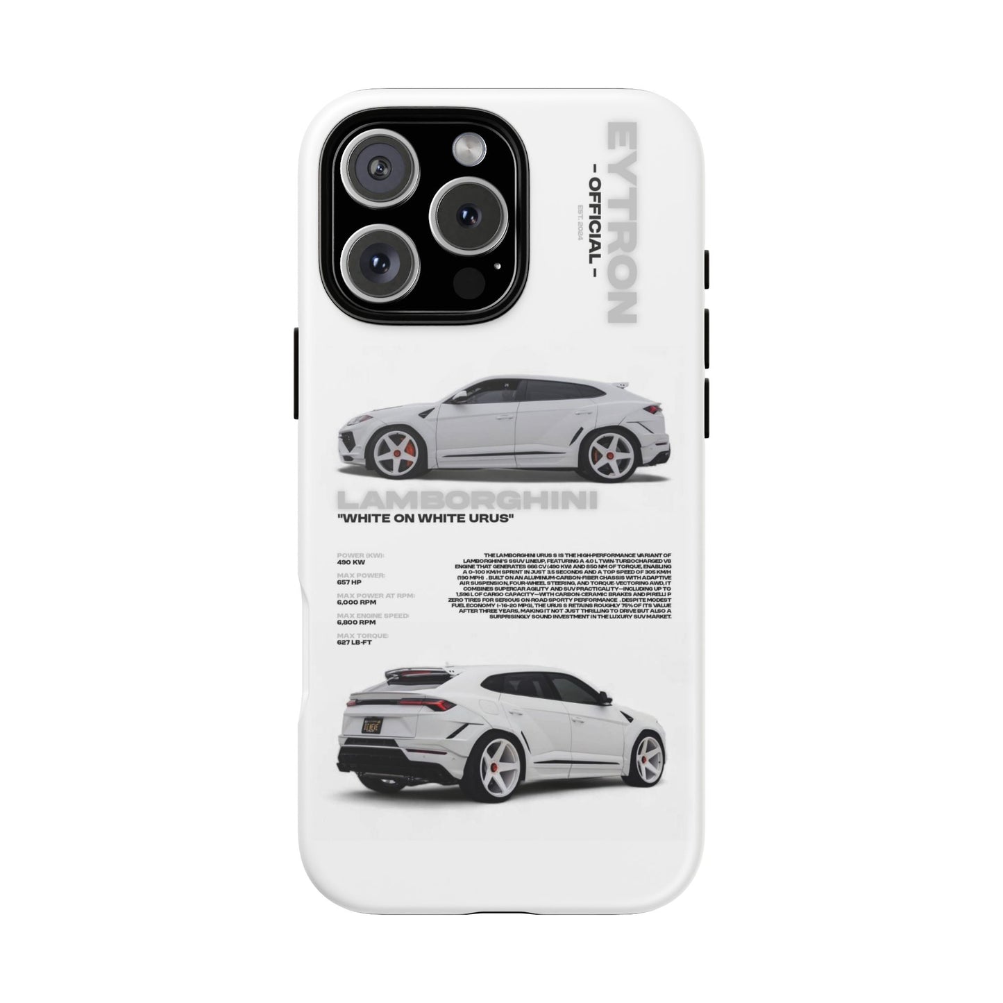 "White On White Urus" Sturdy Case