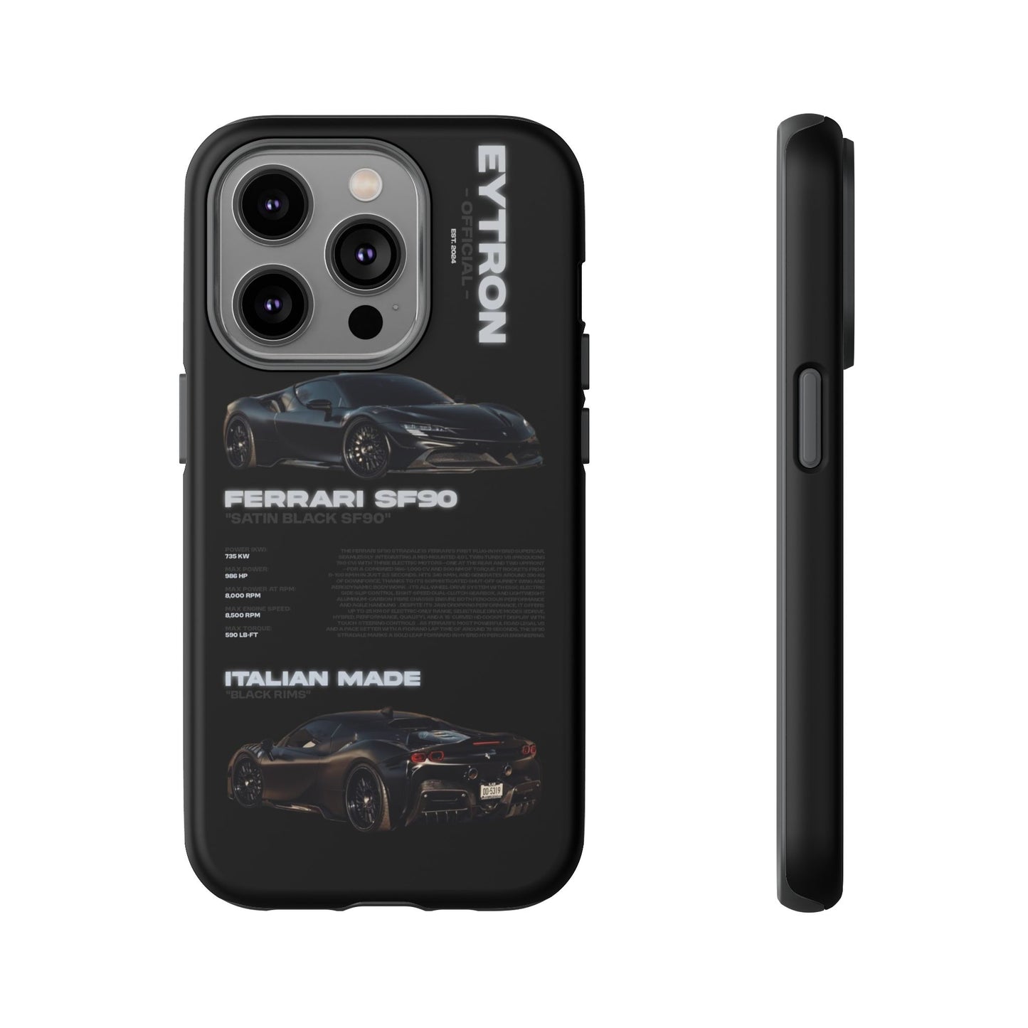 "Satin Black SF90" Sturdy Case