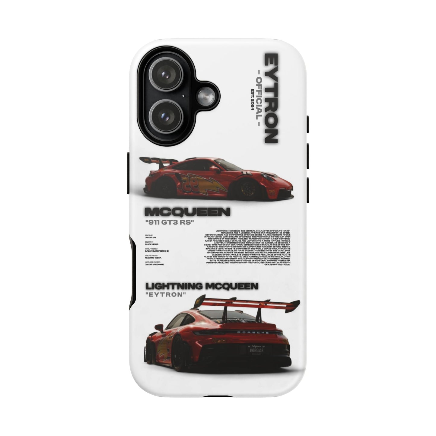 "McQueen" White Tough Case