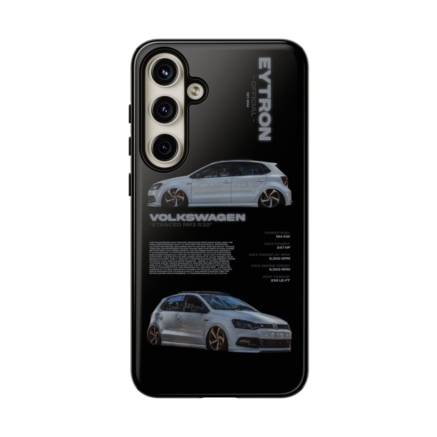 "Stanced MK5 R32" Sturdy Case