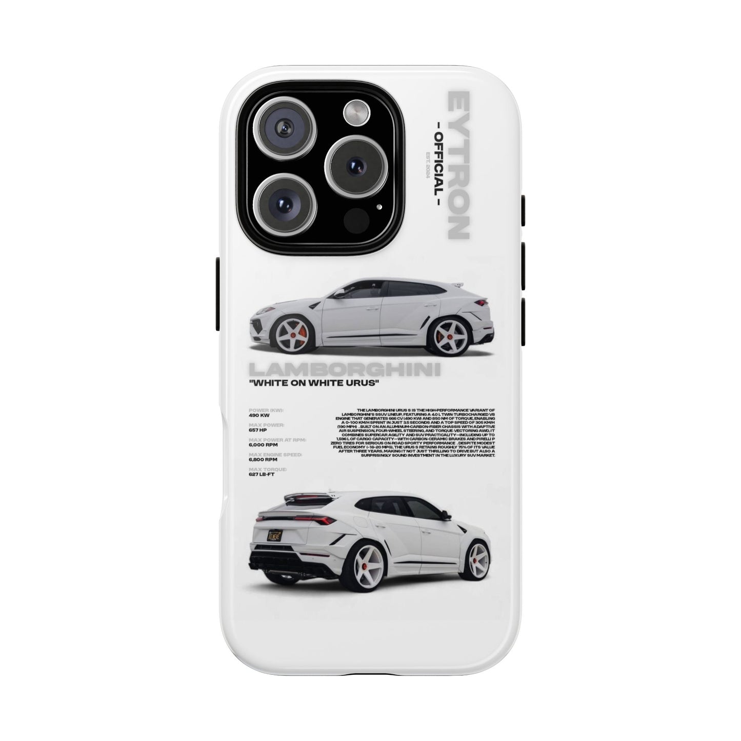 "White On White Urus" Sturdy Case