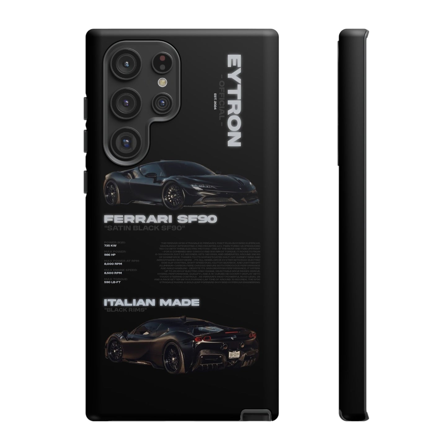 "Satin Black SF90" Sturdy Case