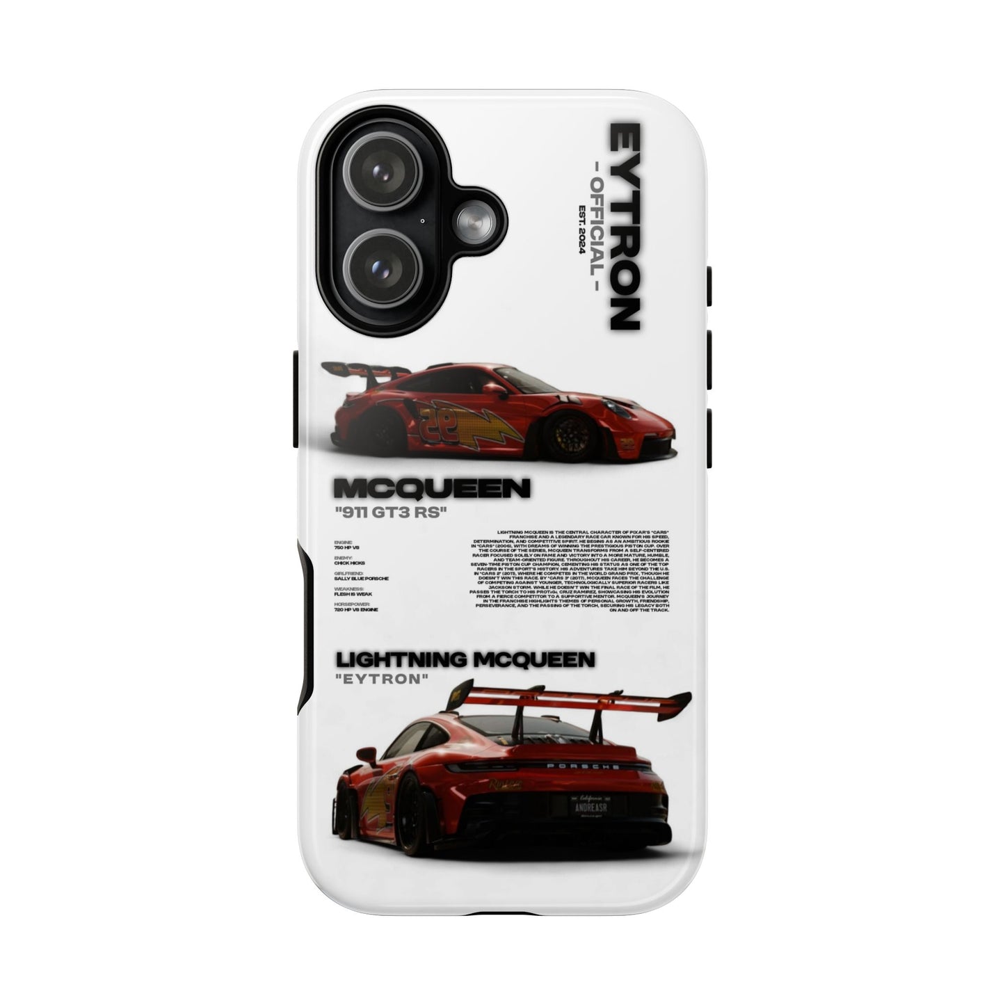 "McQueen" White Tough Case