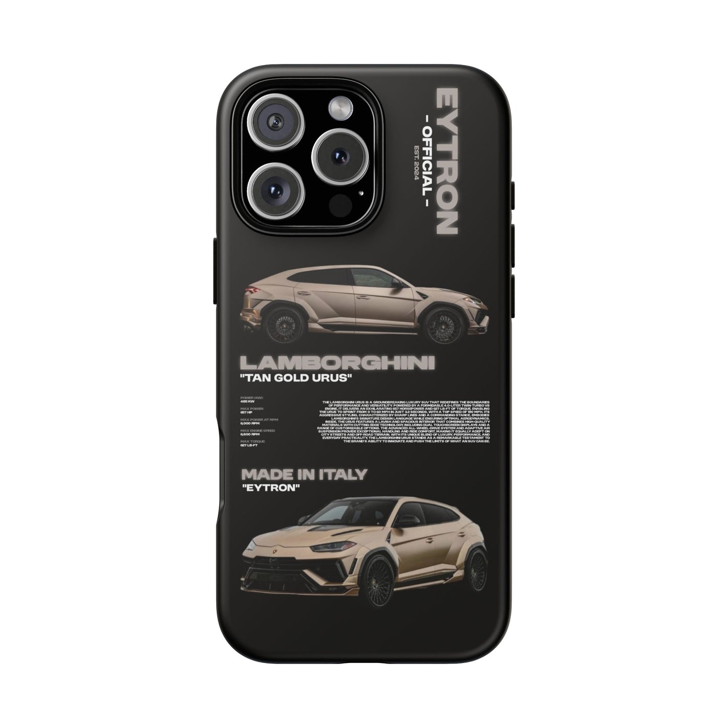 "Tan Gold Urus" Sturdy Case