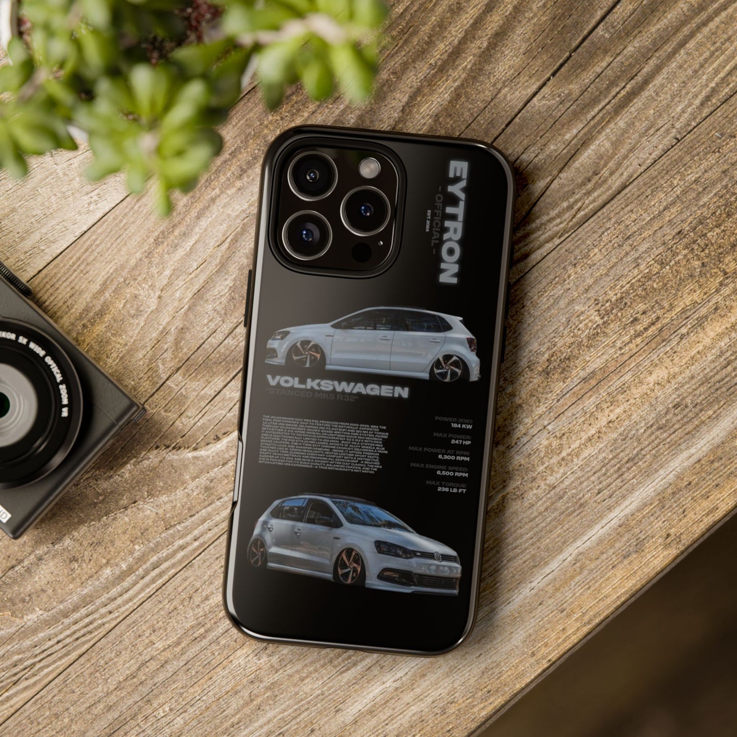 "Stanced MK5 R32" Sturdy Case