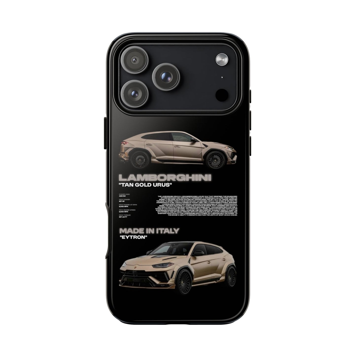 "Tan Gold Urus" Sturdy Case