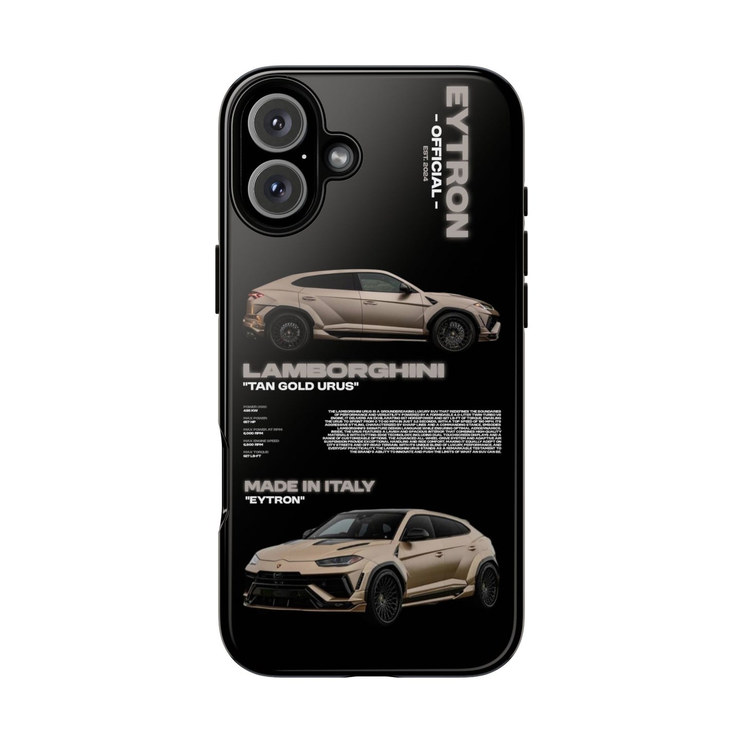 "Tan Gold Urus" Sturdy Case