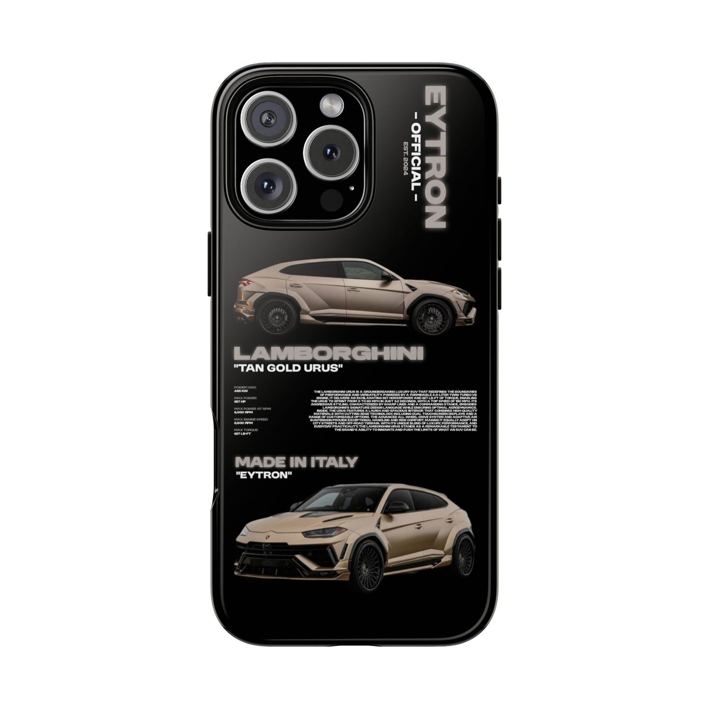"Tan Gold Urus" Sturdy Case