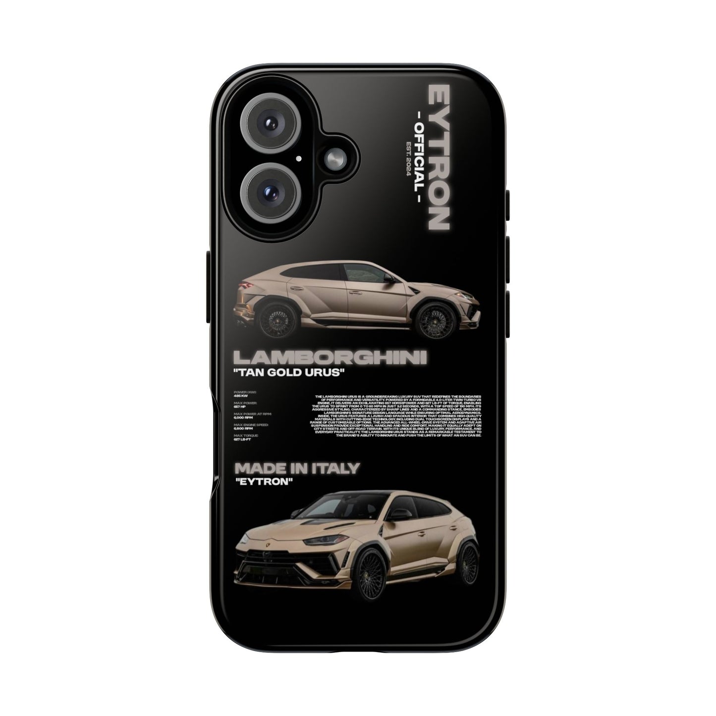 "Tan Gold Urus" Sturdy Case