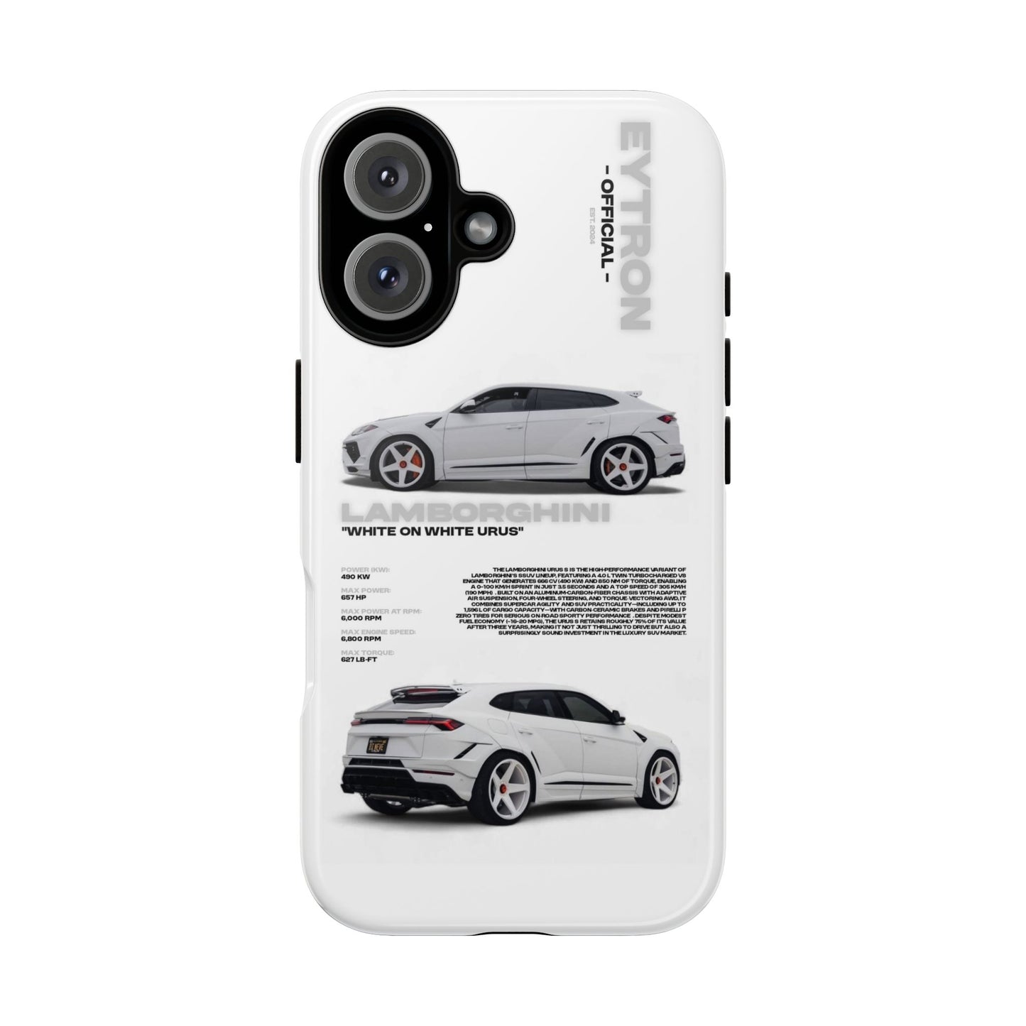 "White On White Urus" Sturdy Case